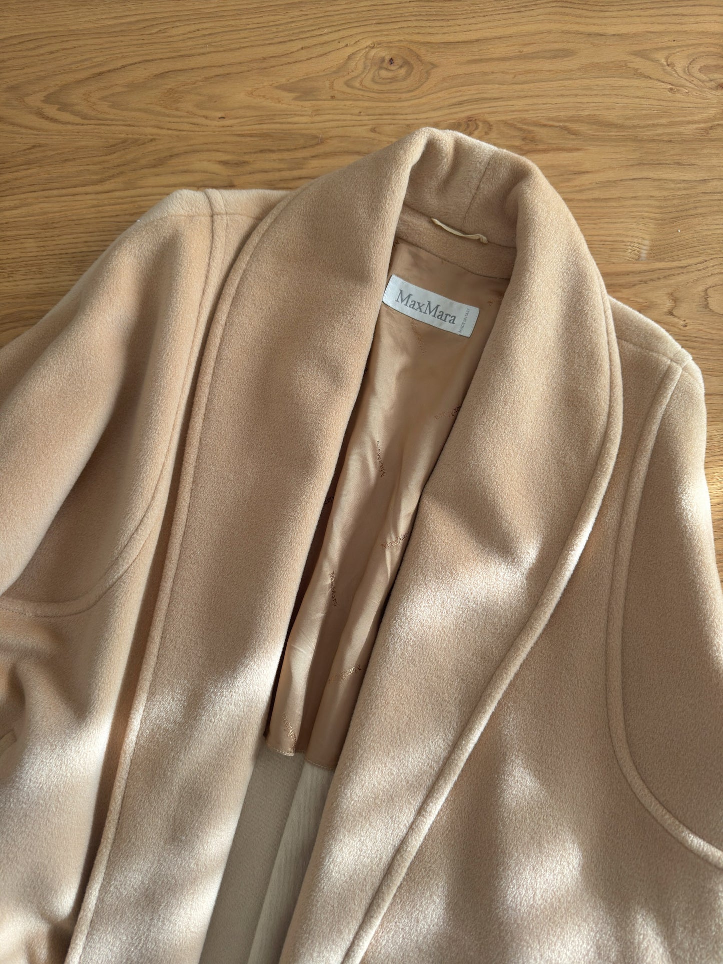 Max Mara pure wool sand coat
