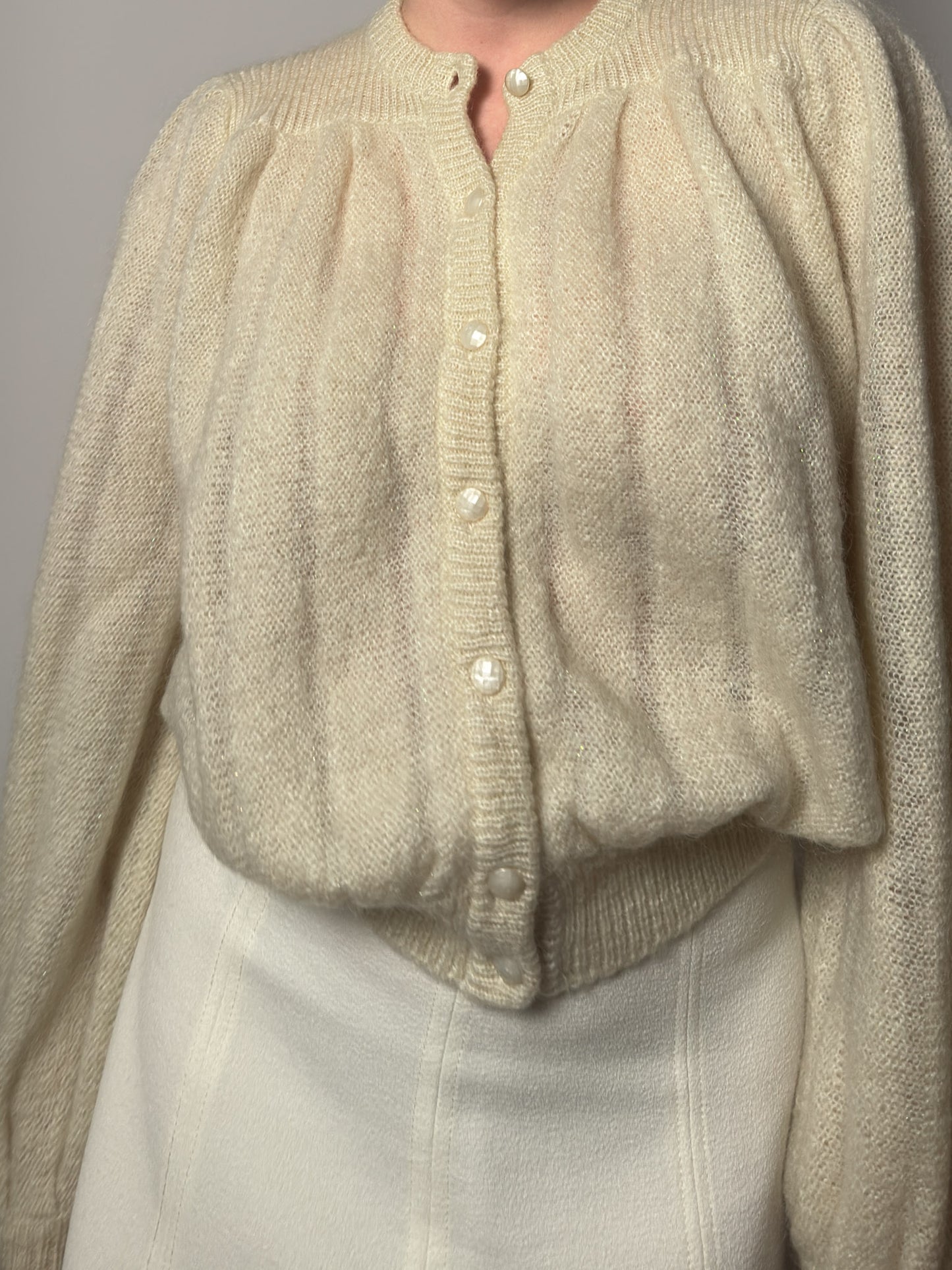 Pure wool ivory cardigan