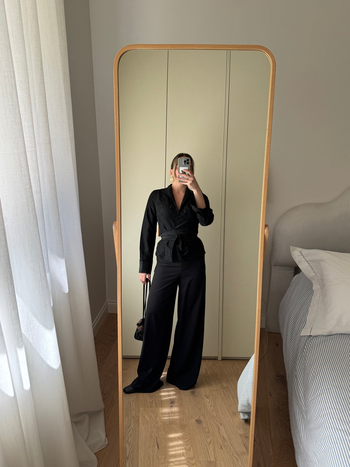 Black kimono blouse