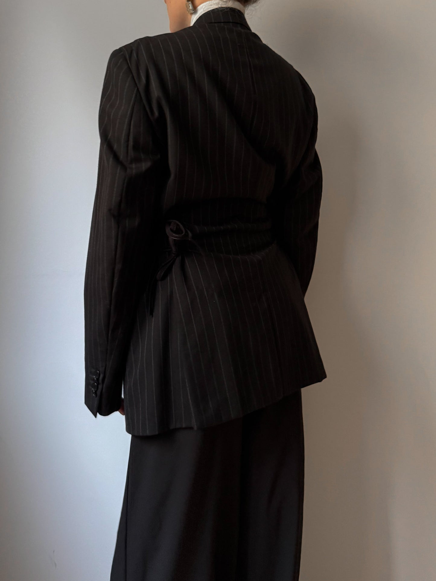 Brando pinstriped black blazer