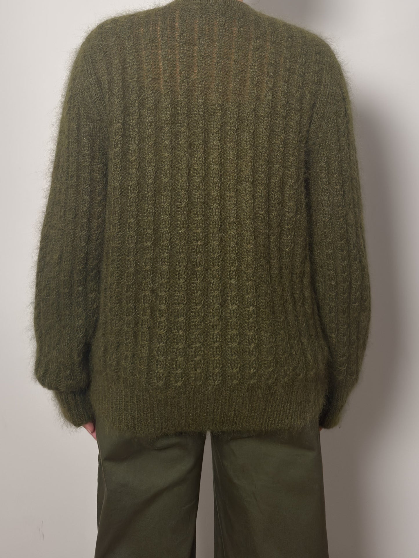 Super kid mohair grey cardigan