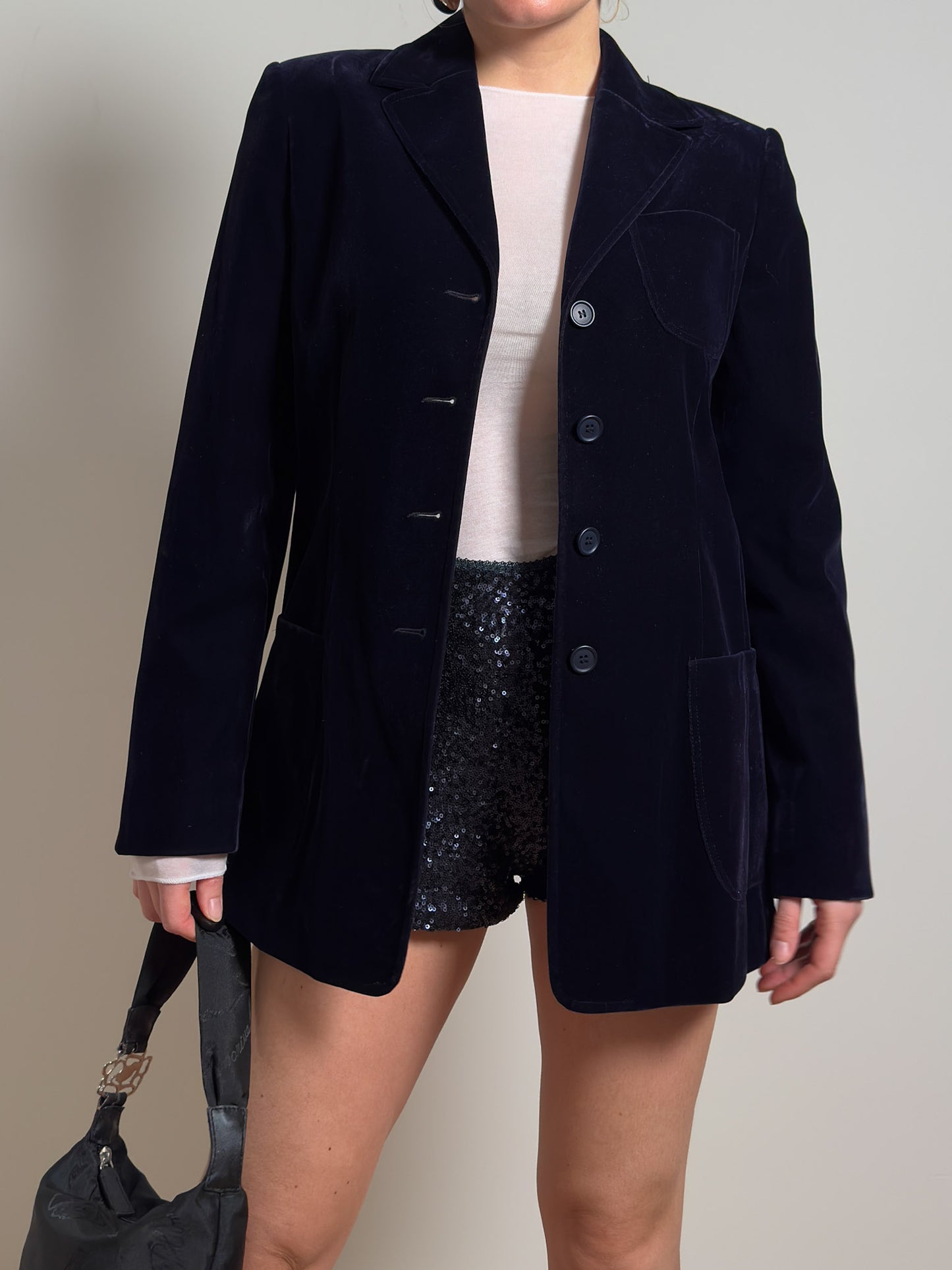 Velvet blue blazer