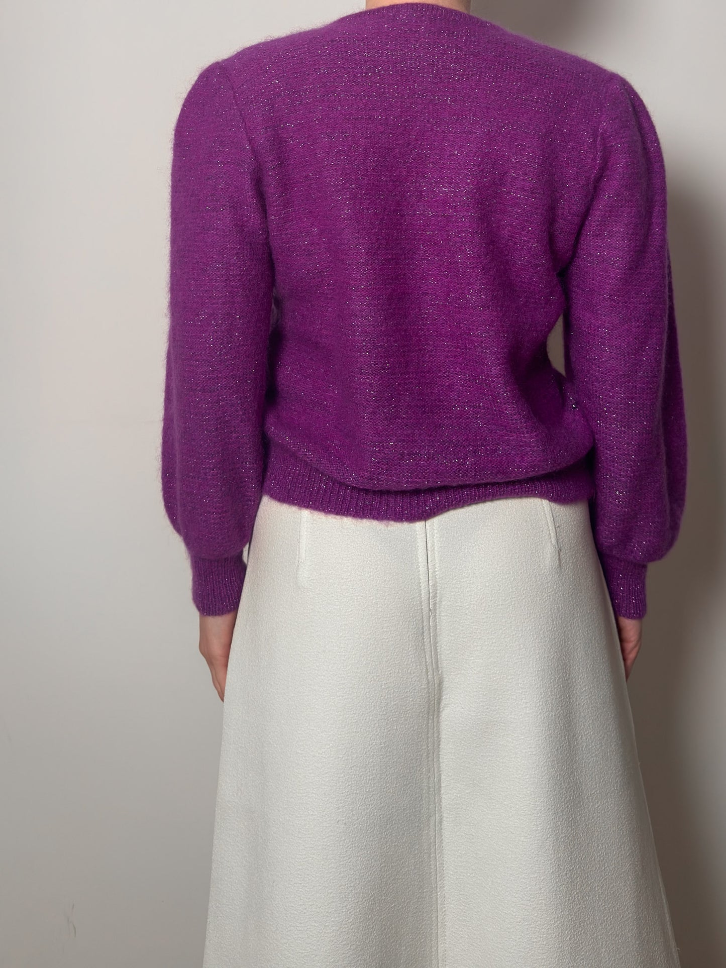 Super kid mohair violet cardigan