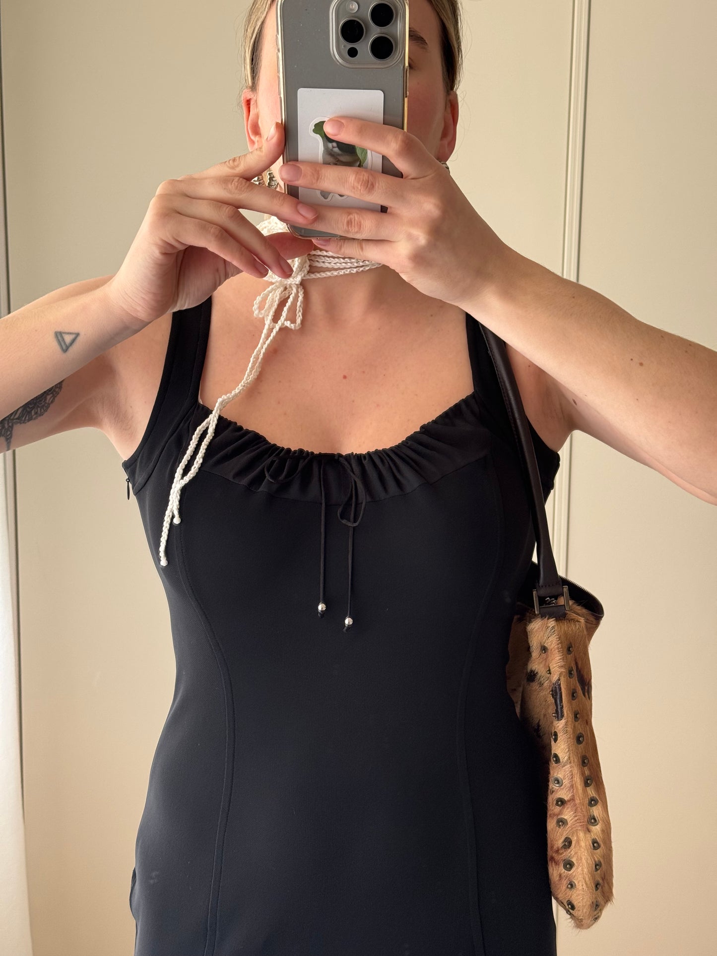 Versace viscose black dress