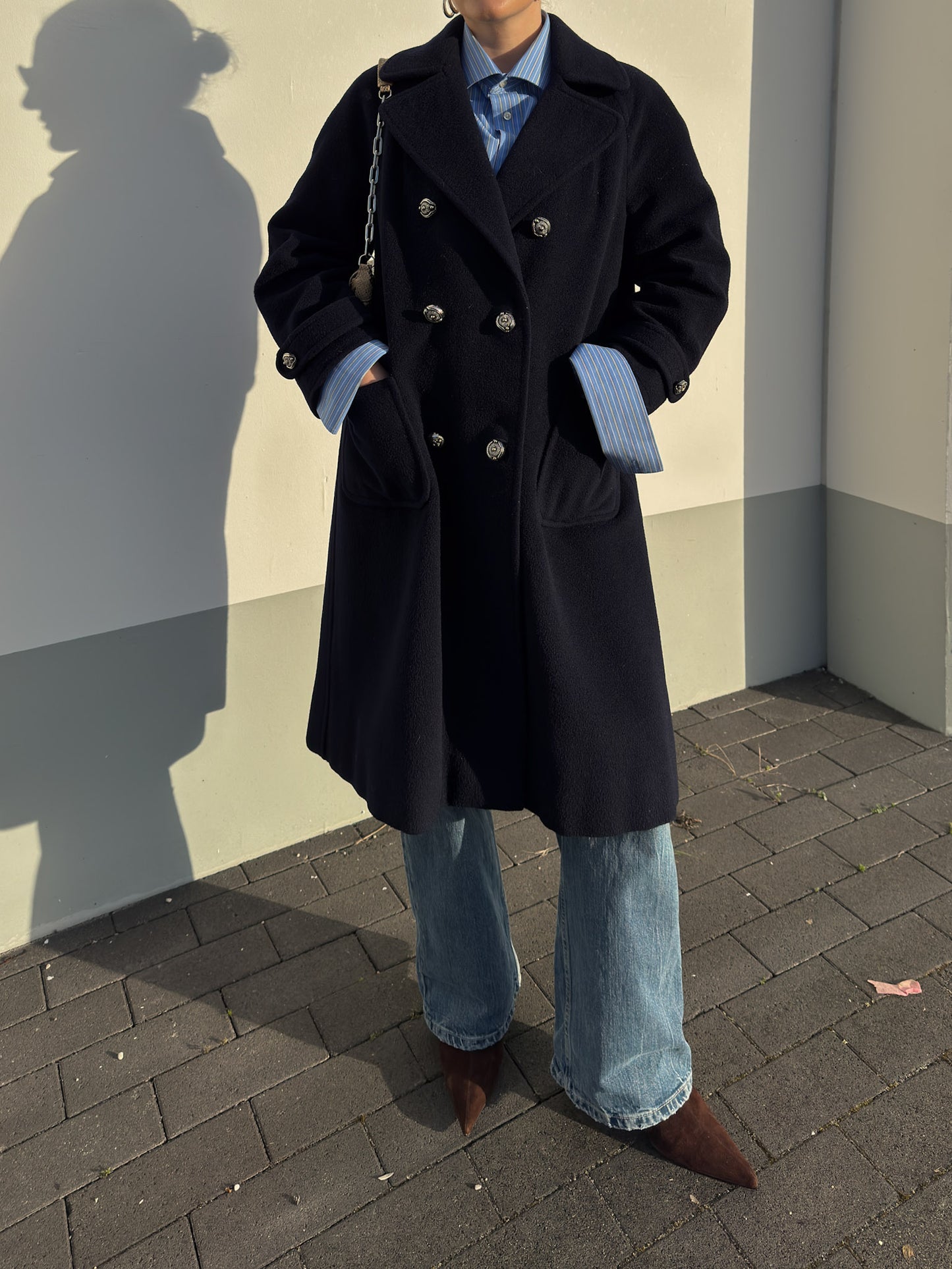 Pure wool blue coat