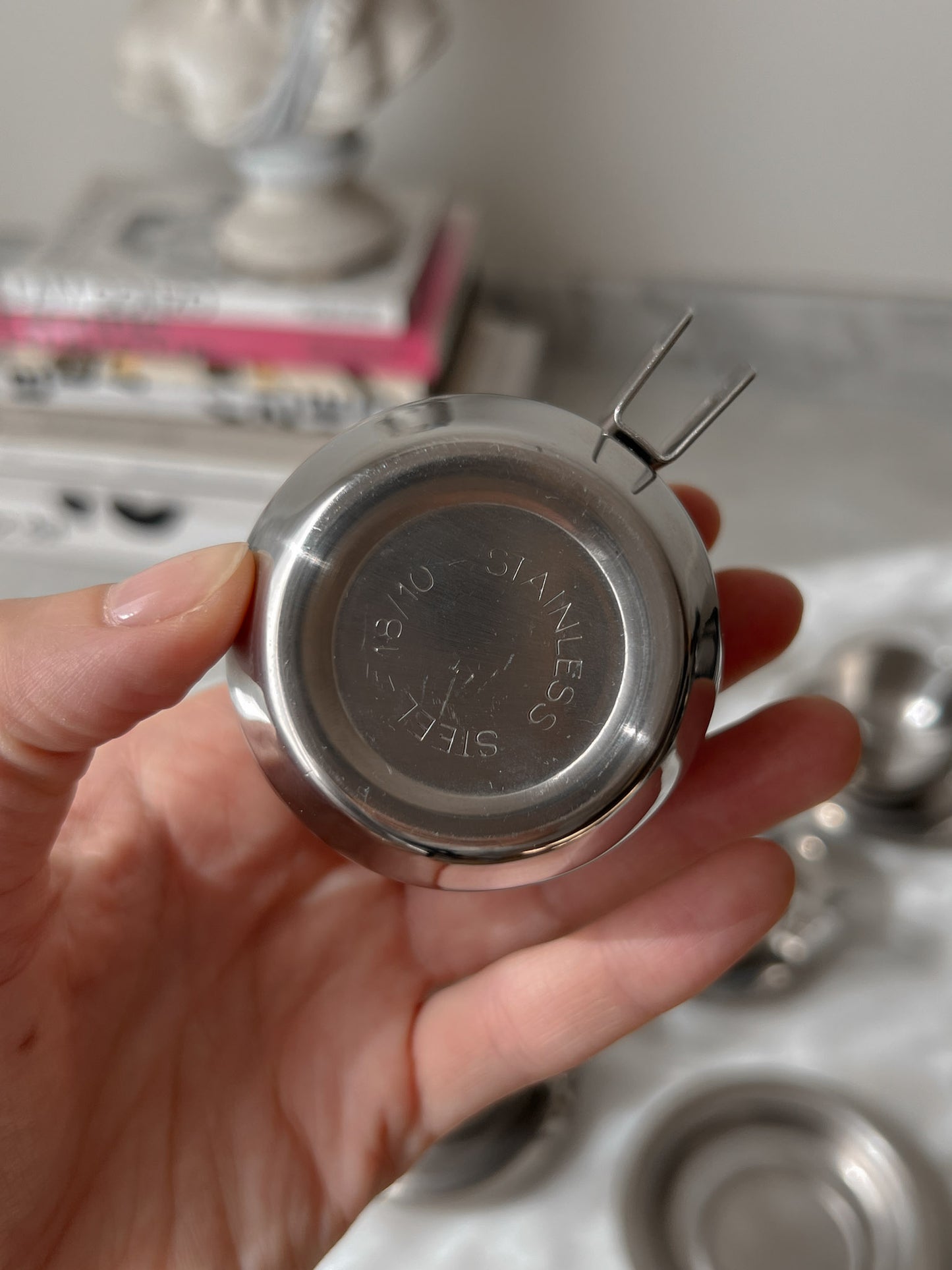 Tazzine e piattini da caffè in acciaio inox
