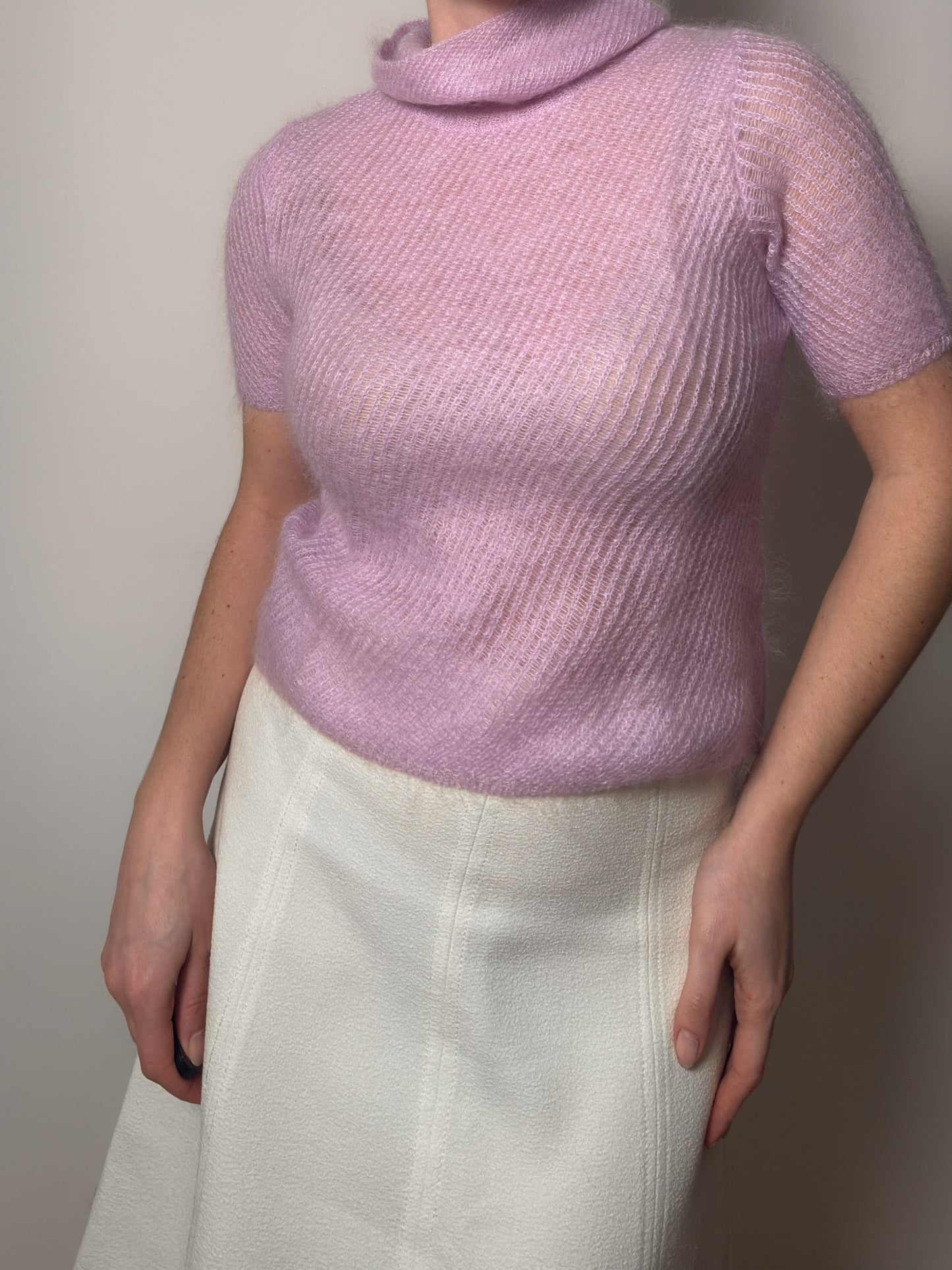 Mohair blend lilac pull