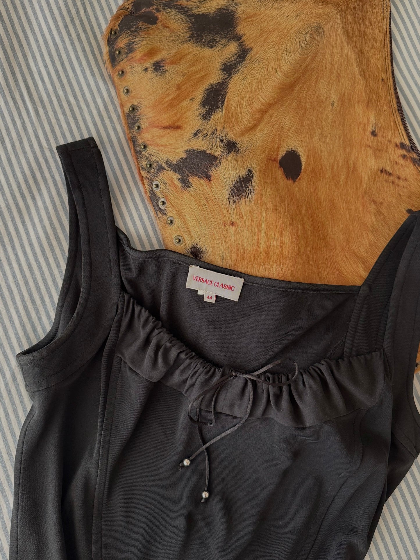 Versace viscose black dress
