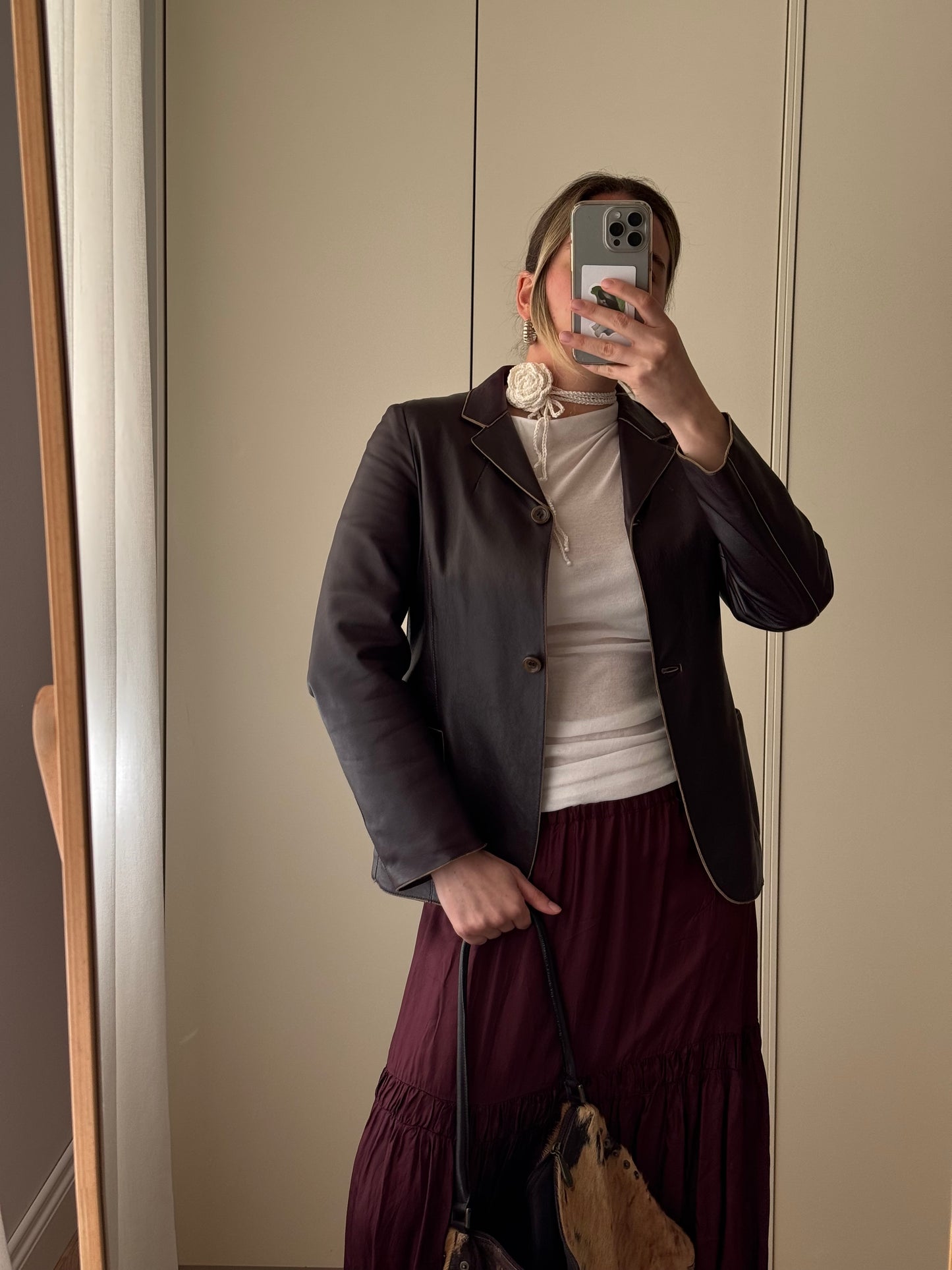 Jil Sander real leather jacket