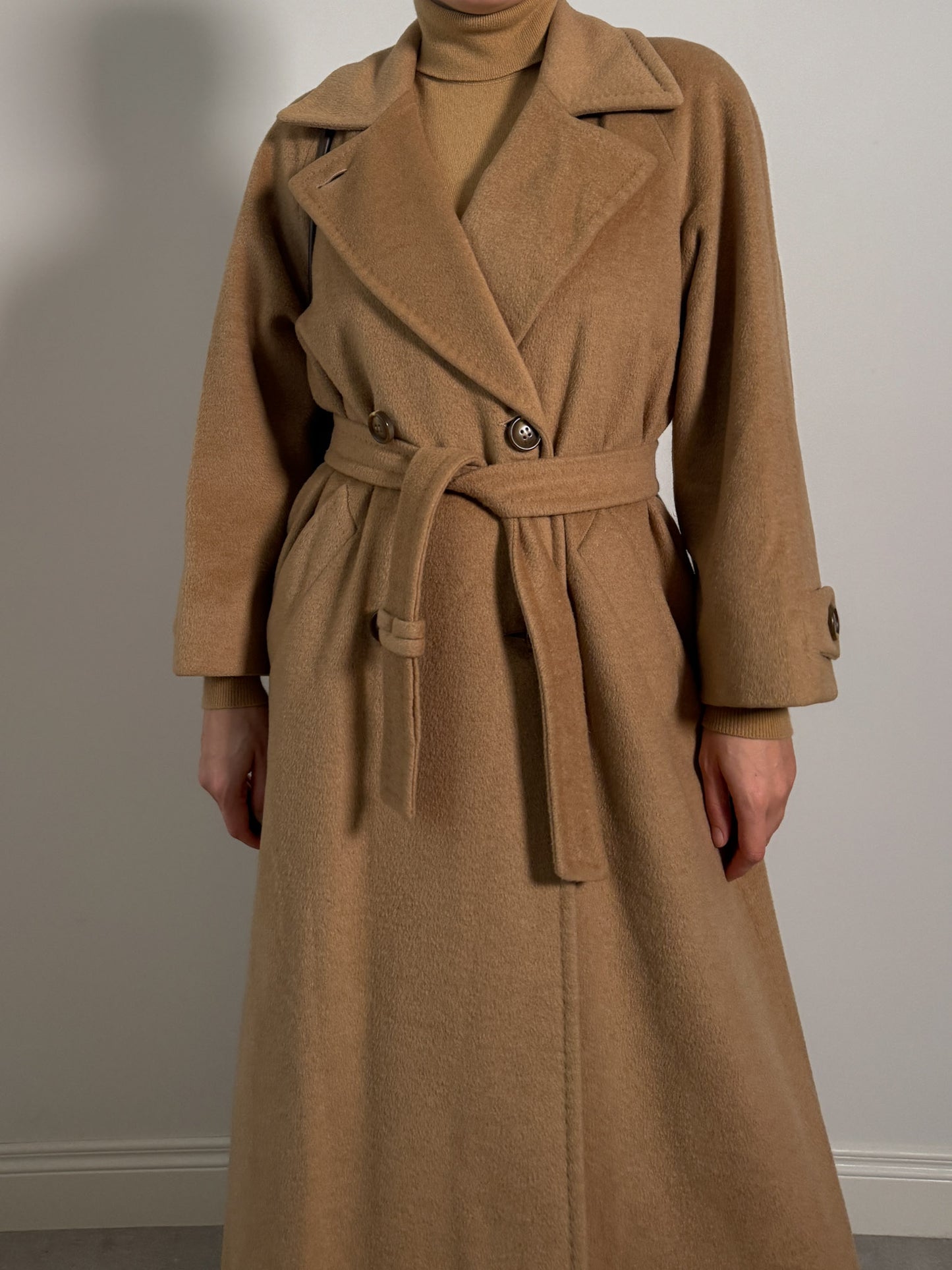 Pure camel wool camel coat