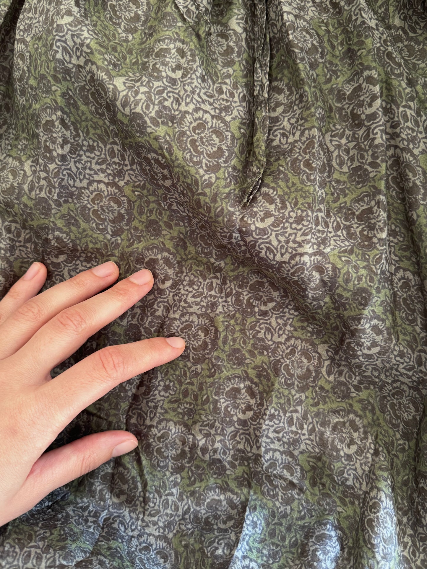Pure silk printed blouse