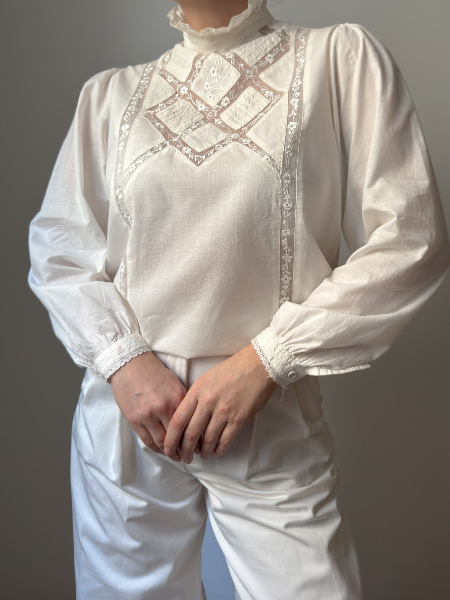 Pure cotton ivory blouse