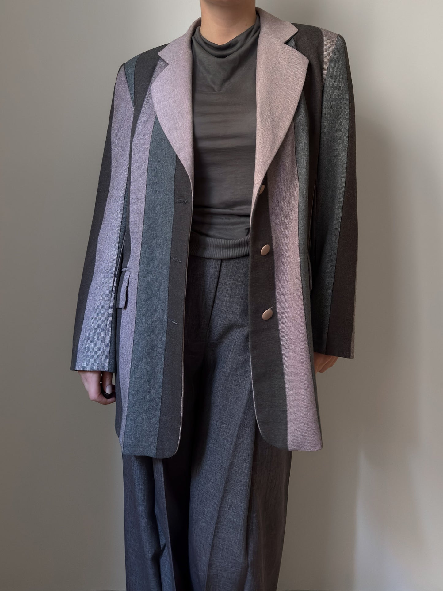 Tailored striped blazer