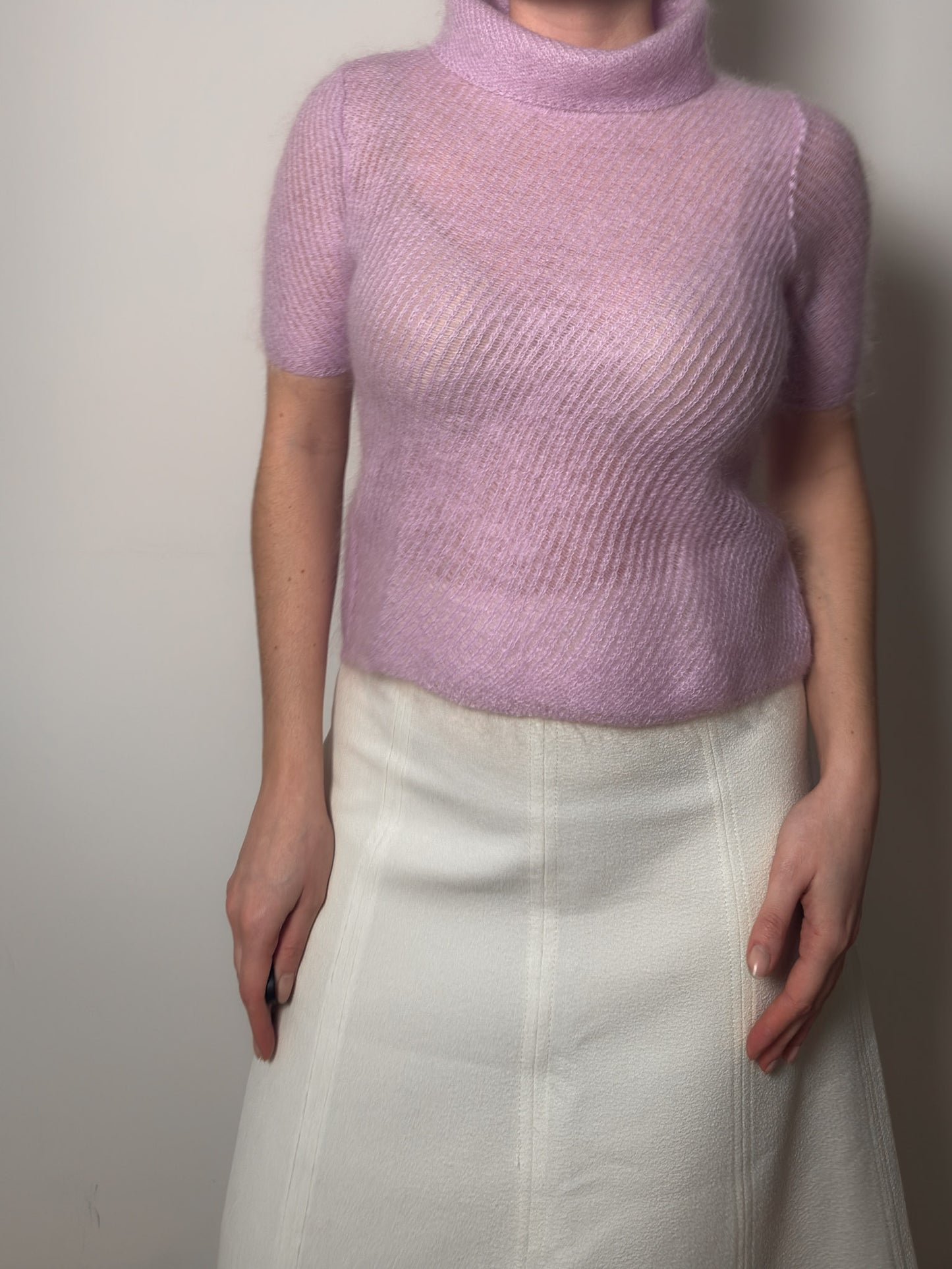Mohair blend lilac pull