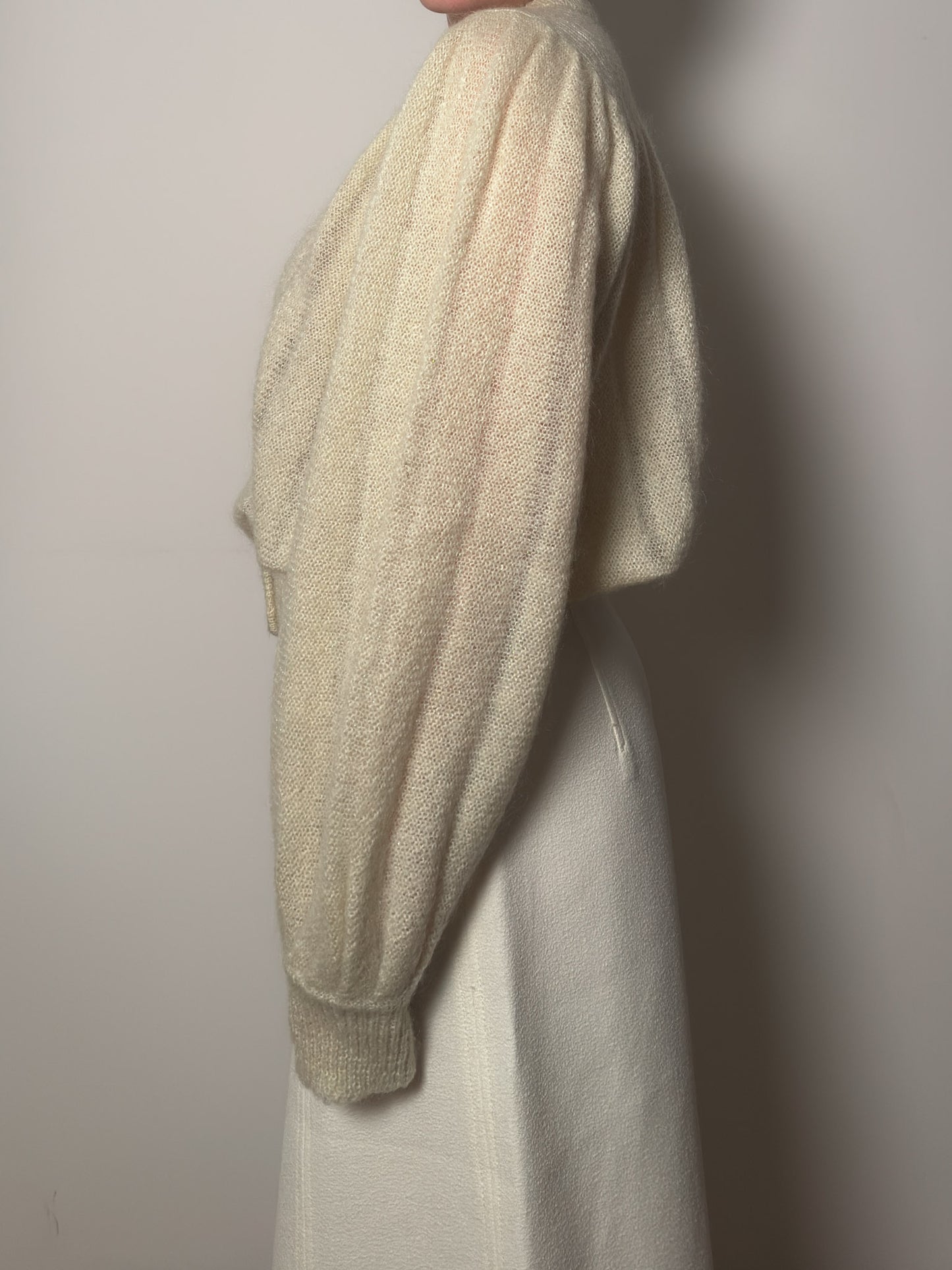 Pure wool ivory cardigan