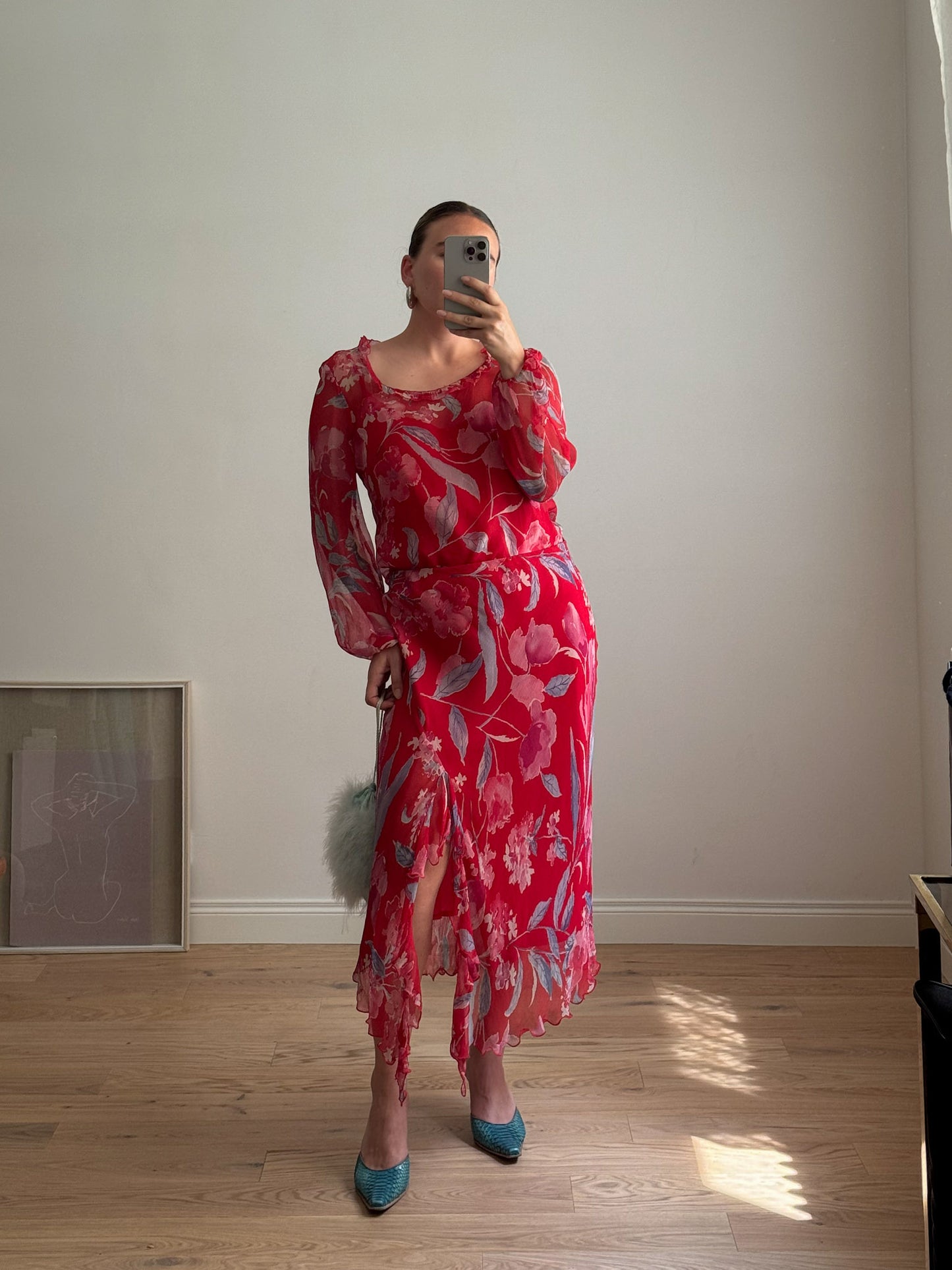Pure silk floral co-ord