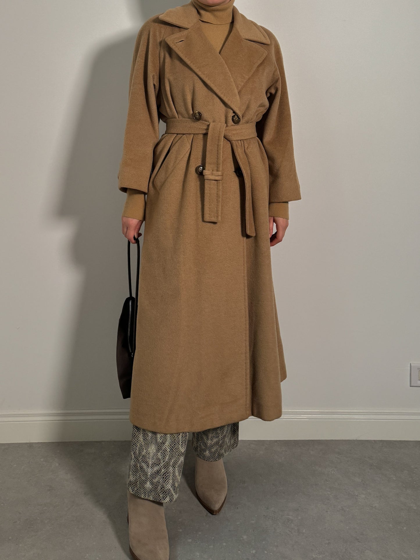 Pure camel wool camel coat