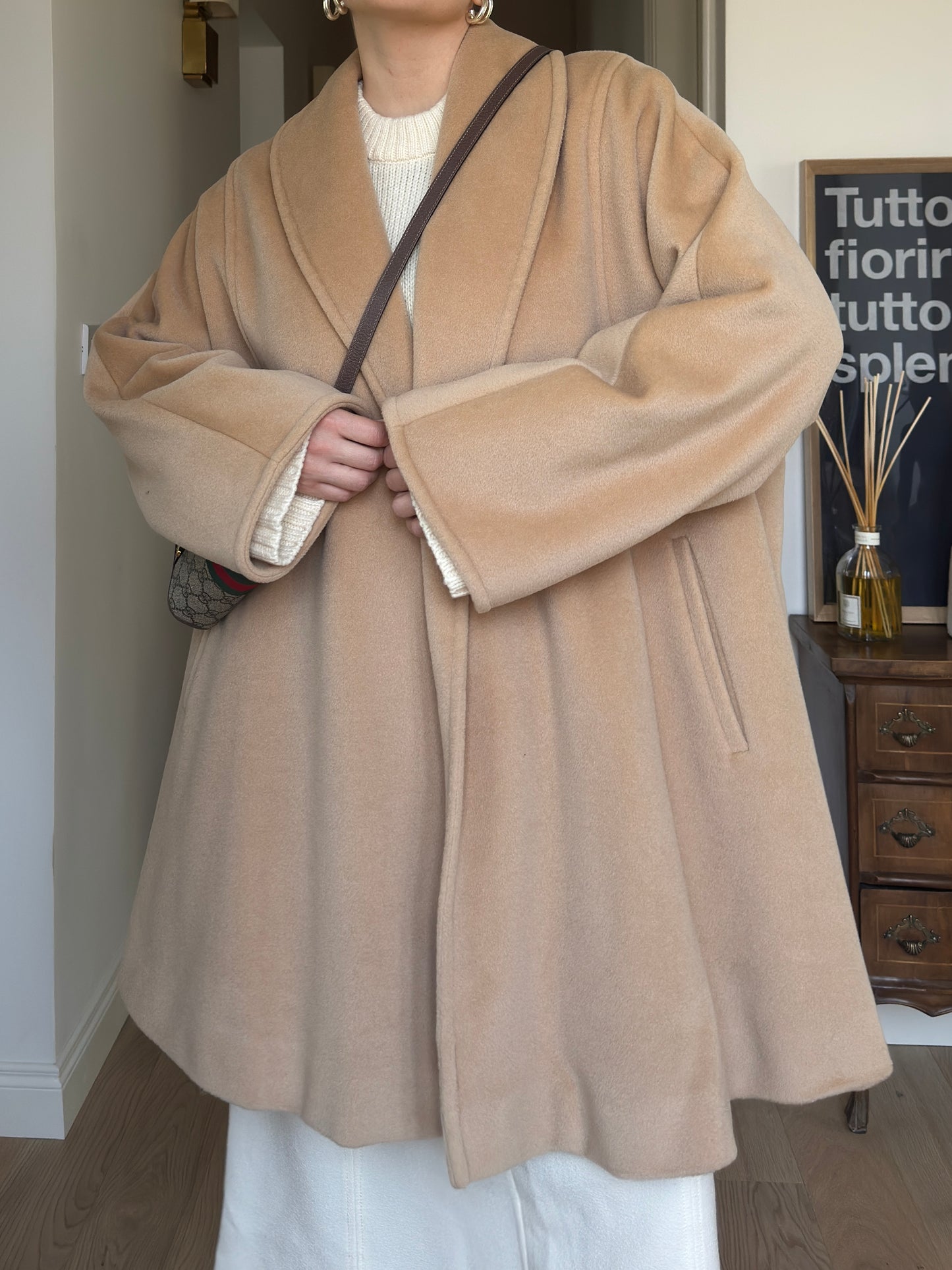 Max Mara pure wool sand coat