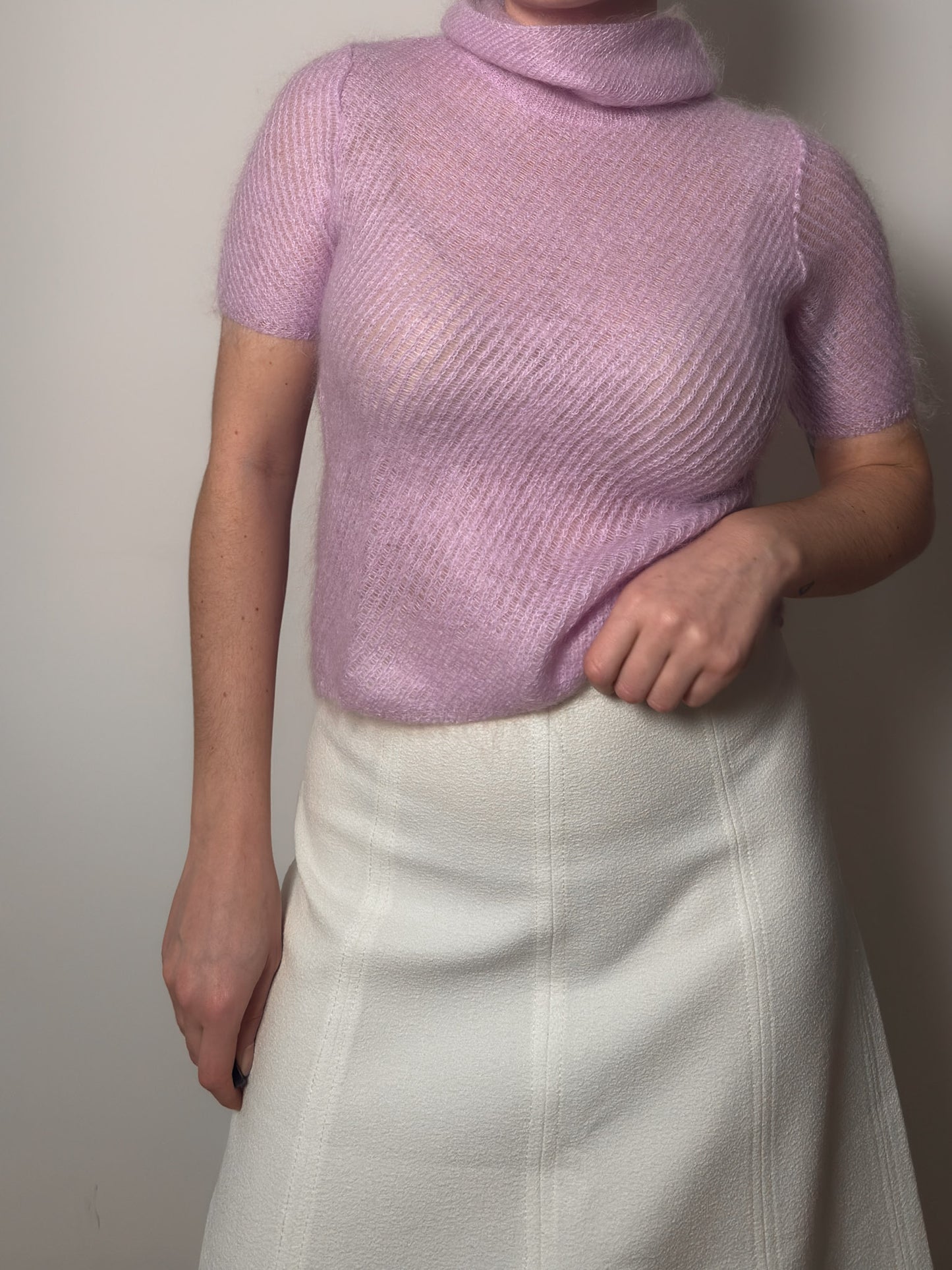 Mohair blend lilac pull