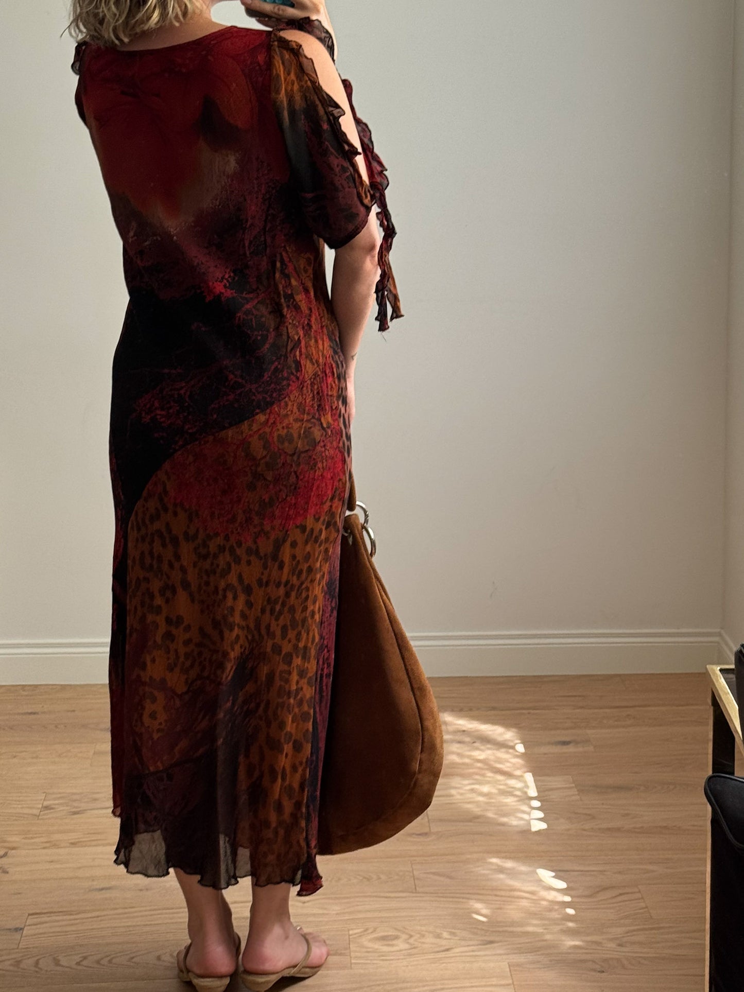 Pure viscose animalier dress