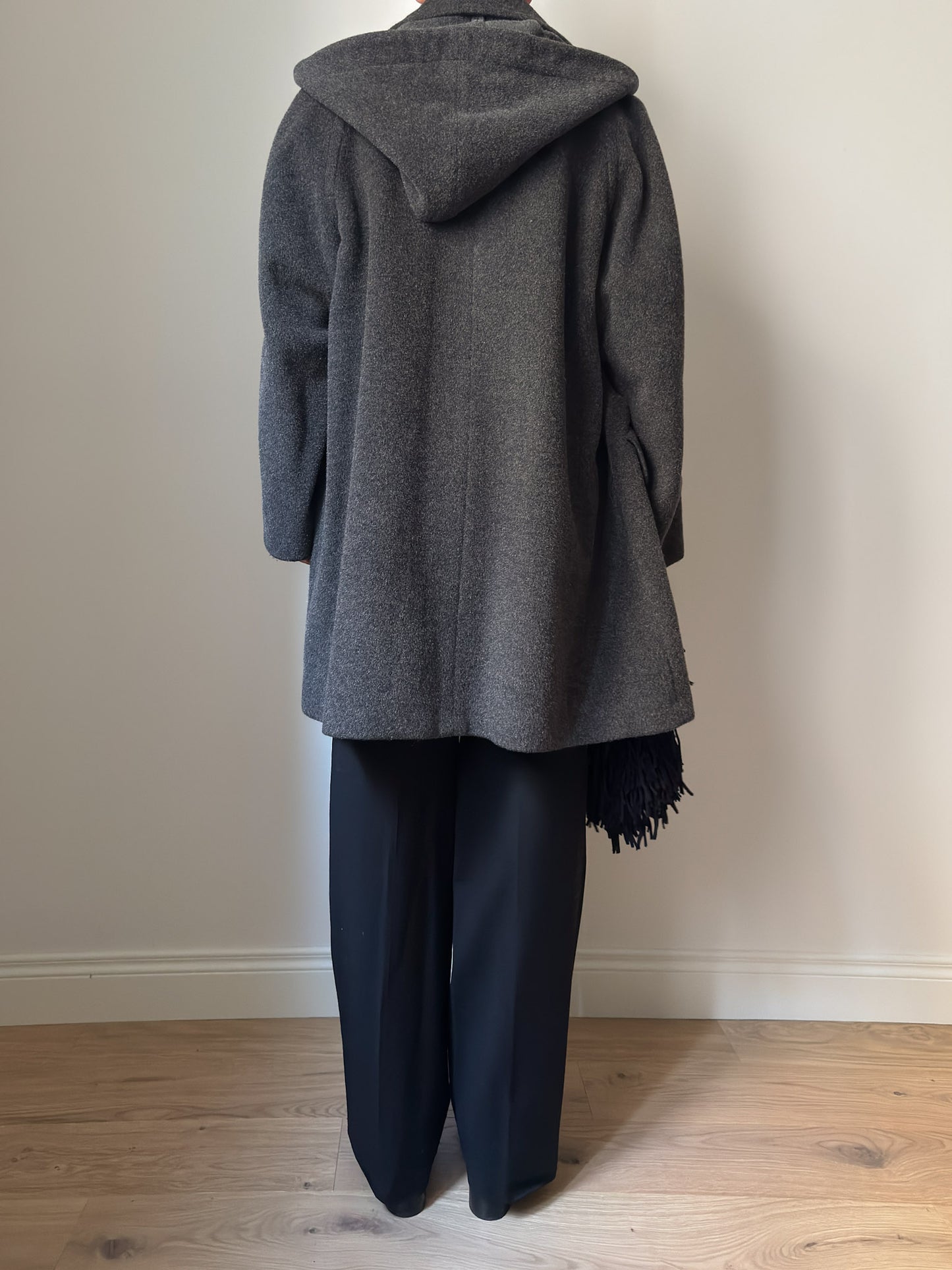 Wool and alpaca grey caban