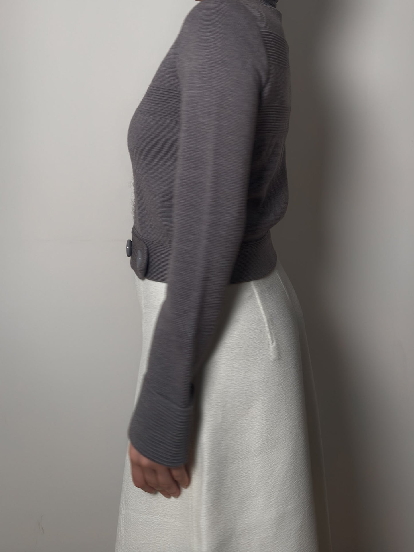 Pure merino wool grey cardigan