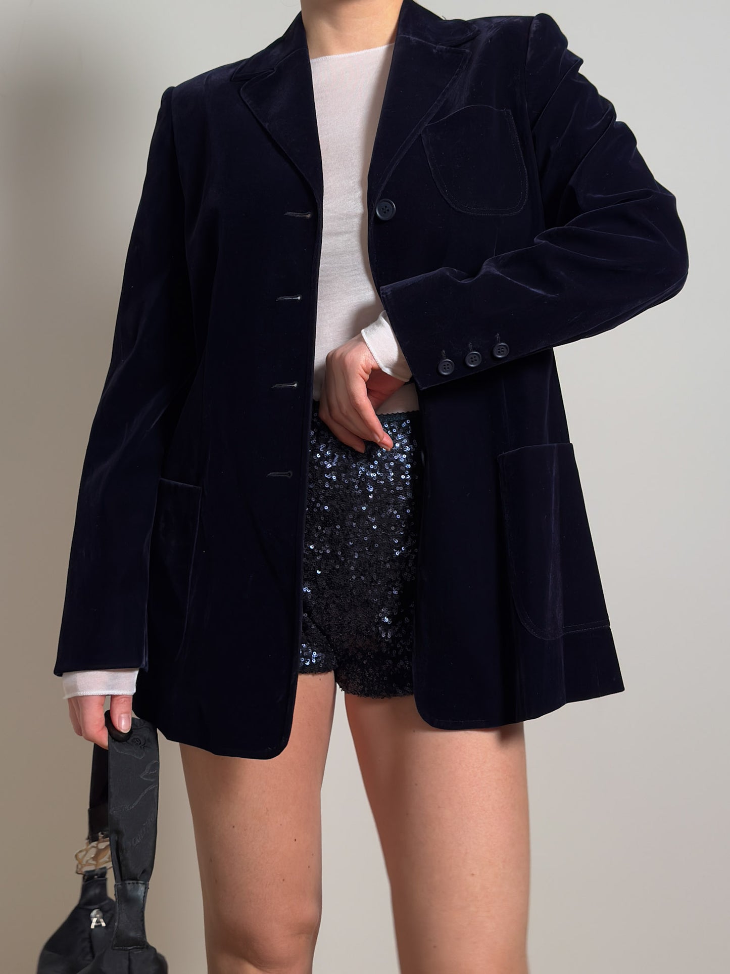 Velvet blue blazer
