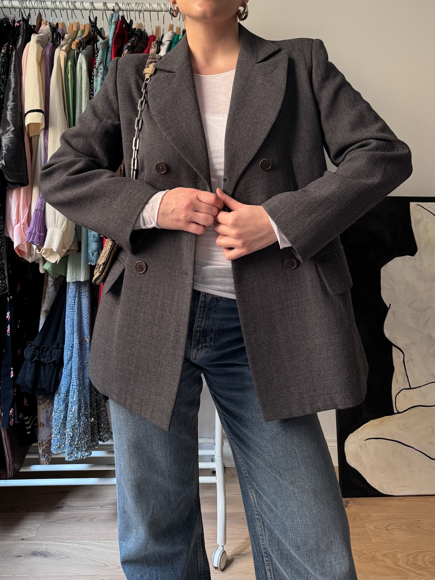 Pure wool grey blazer