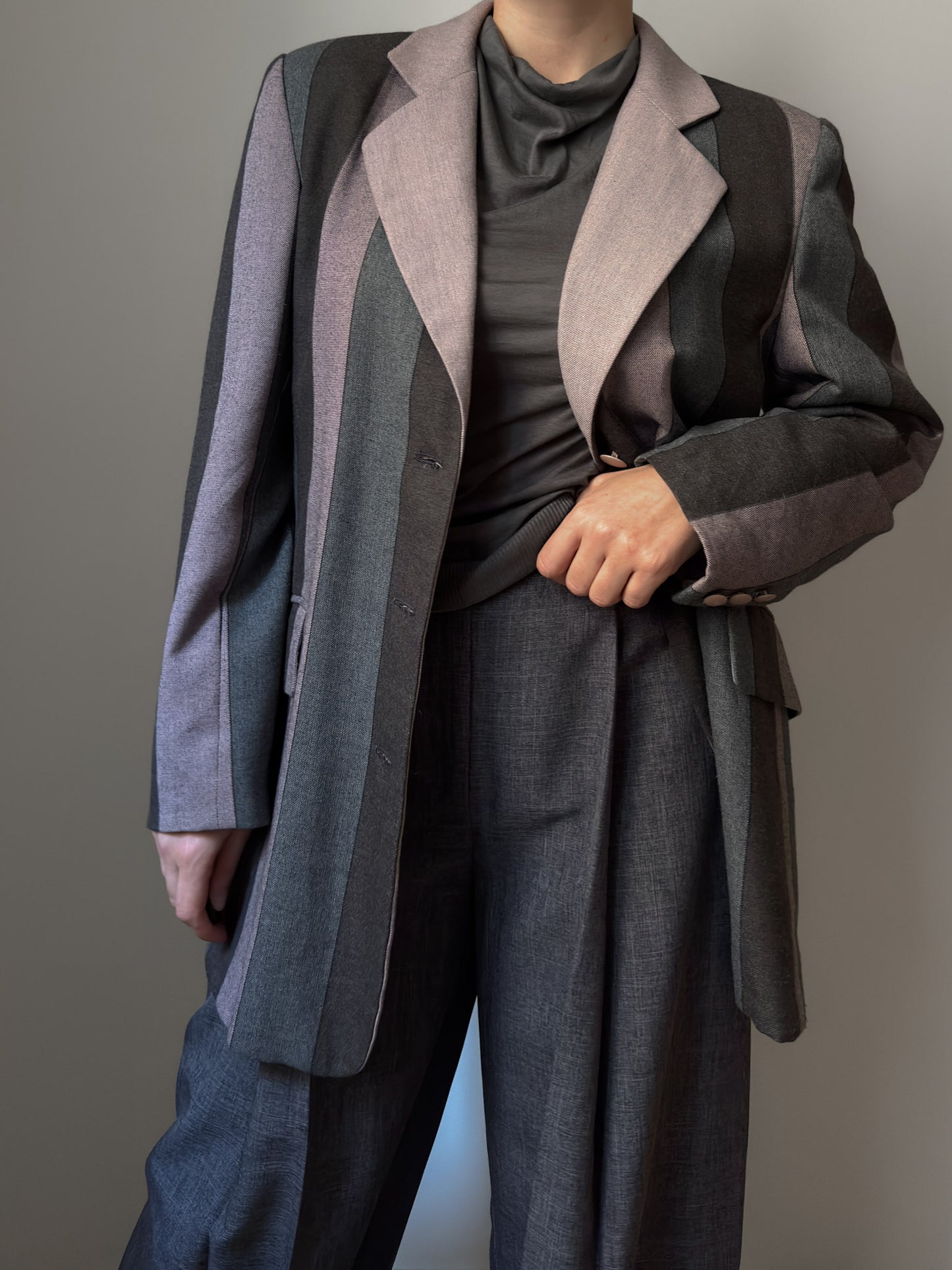 Tailored striped blazer