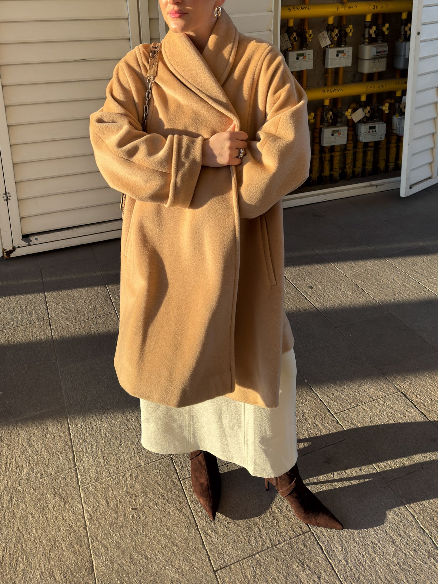 Max Mara pure wool sand coat