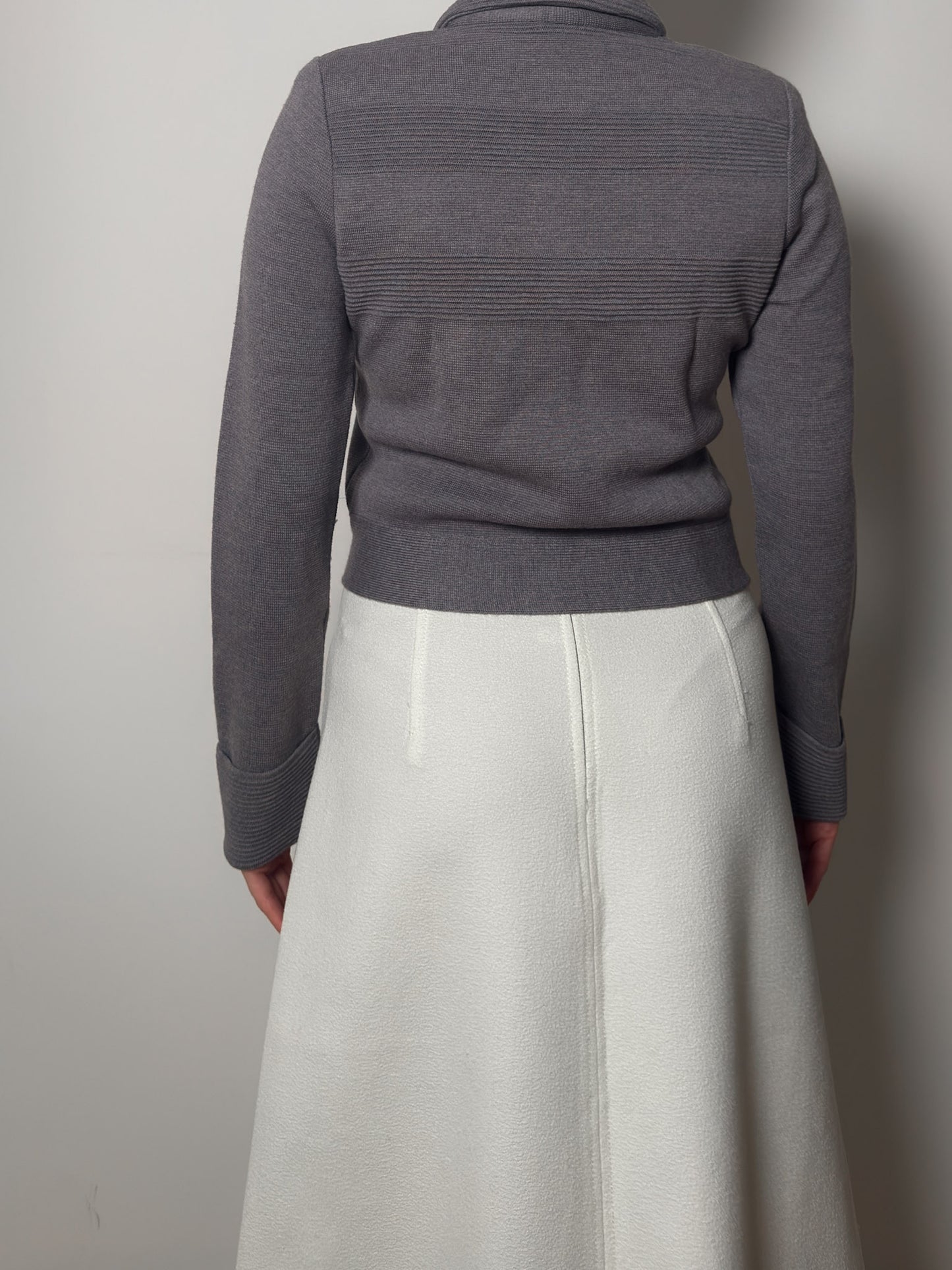 Pure merino wool grey cardigan