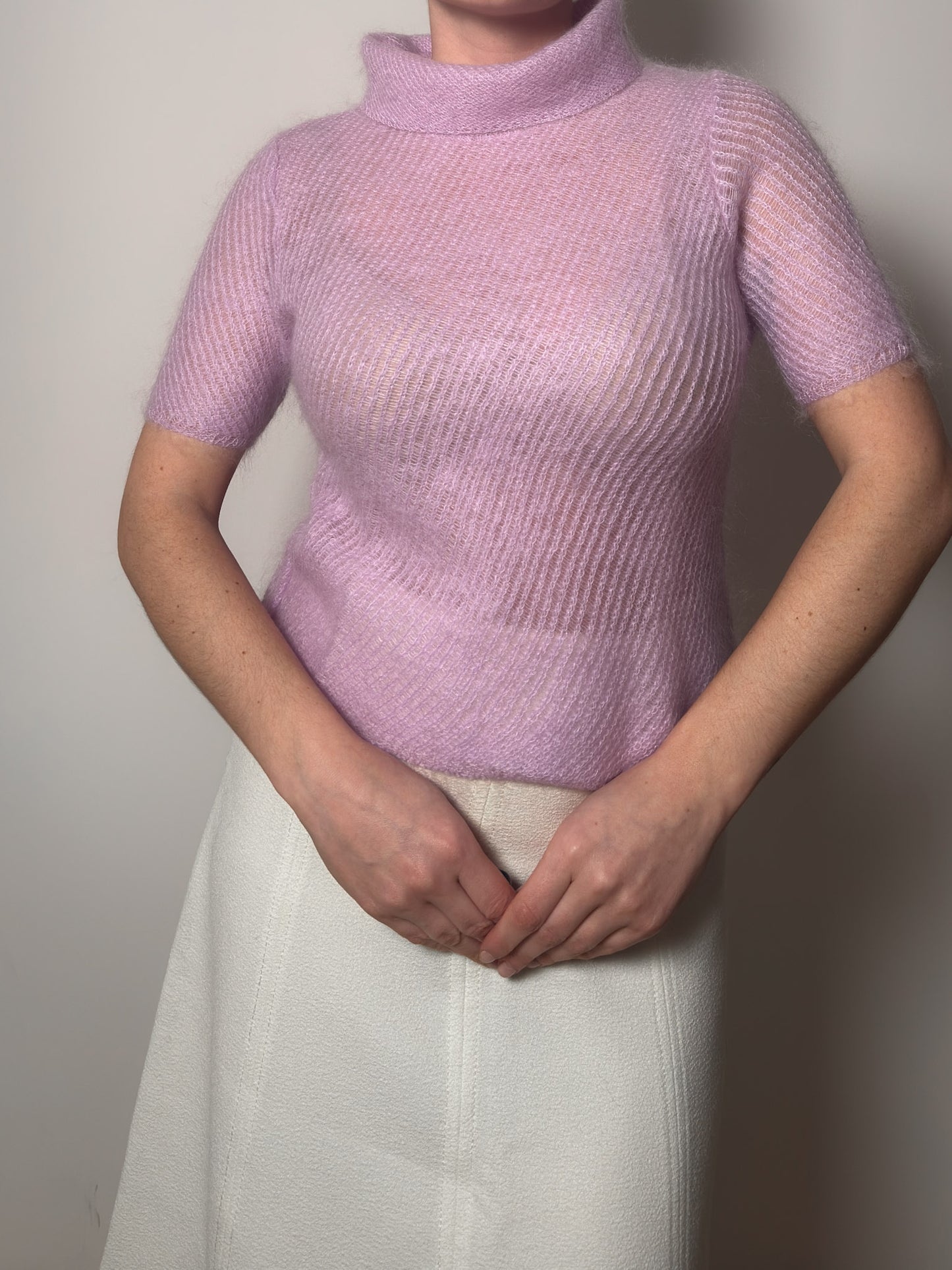 Mohair blend lilac pull