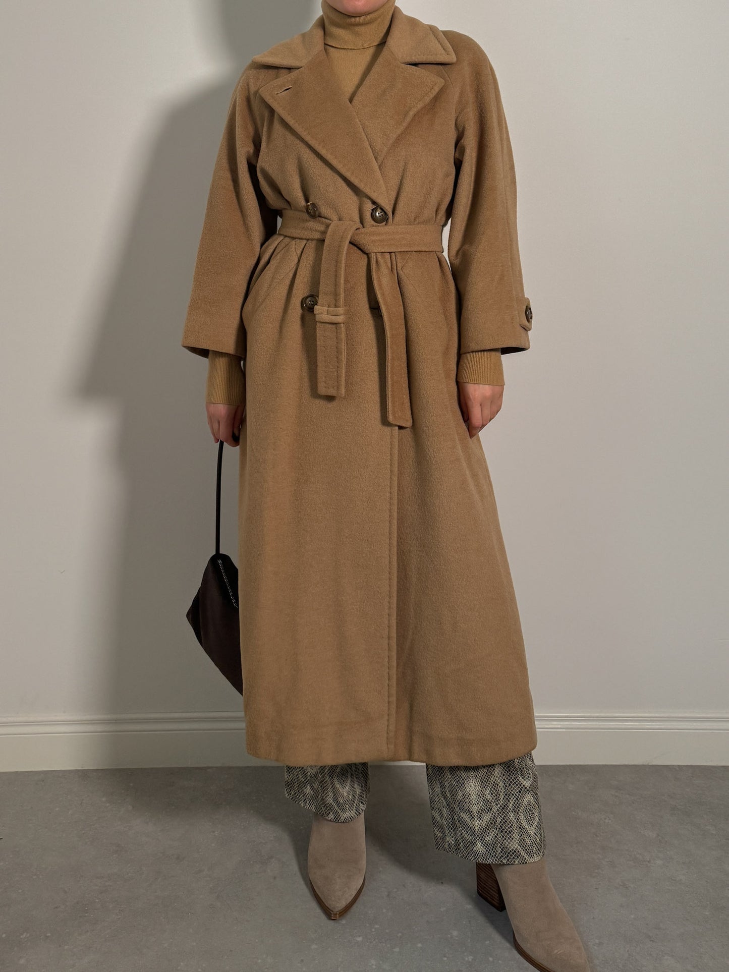 Pure camel wool camel coat