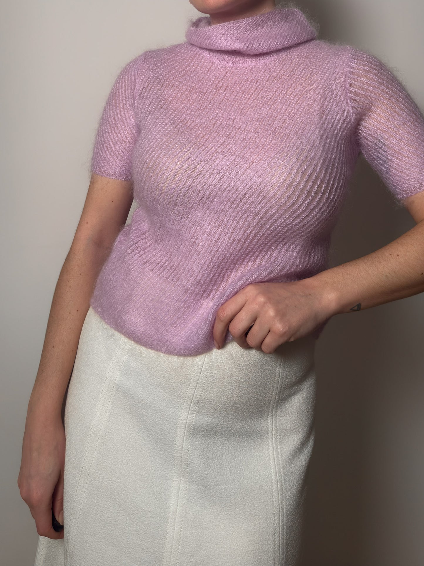 Mohair blend lilac pull
