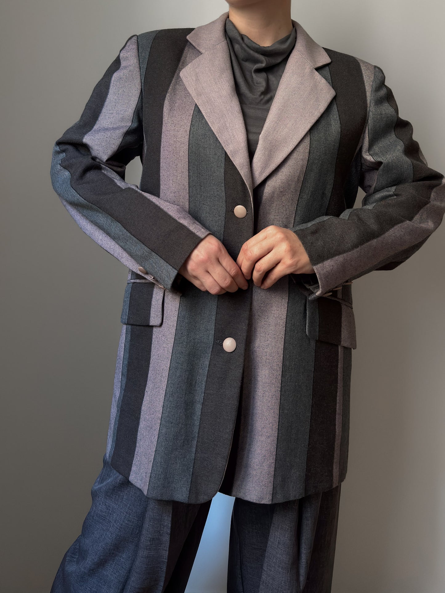 Tailored striped blazer