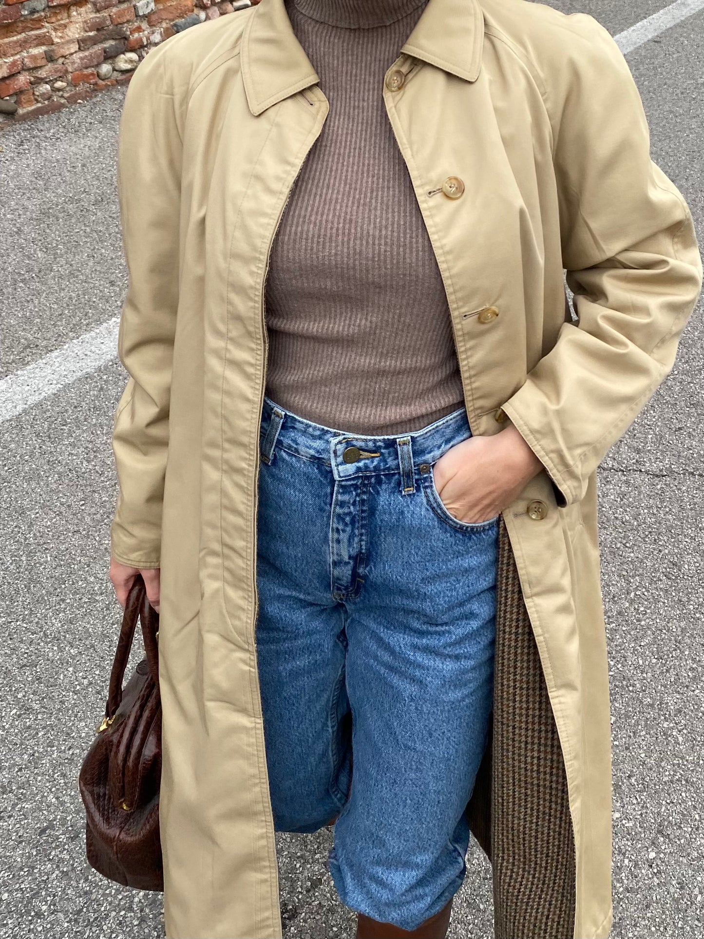 Trench reversibile in lana
