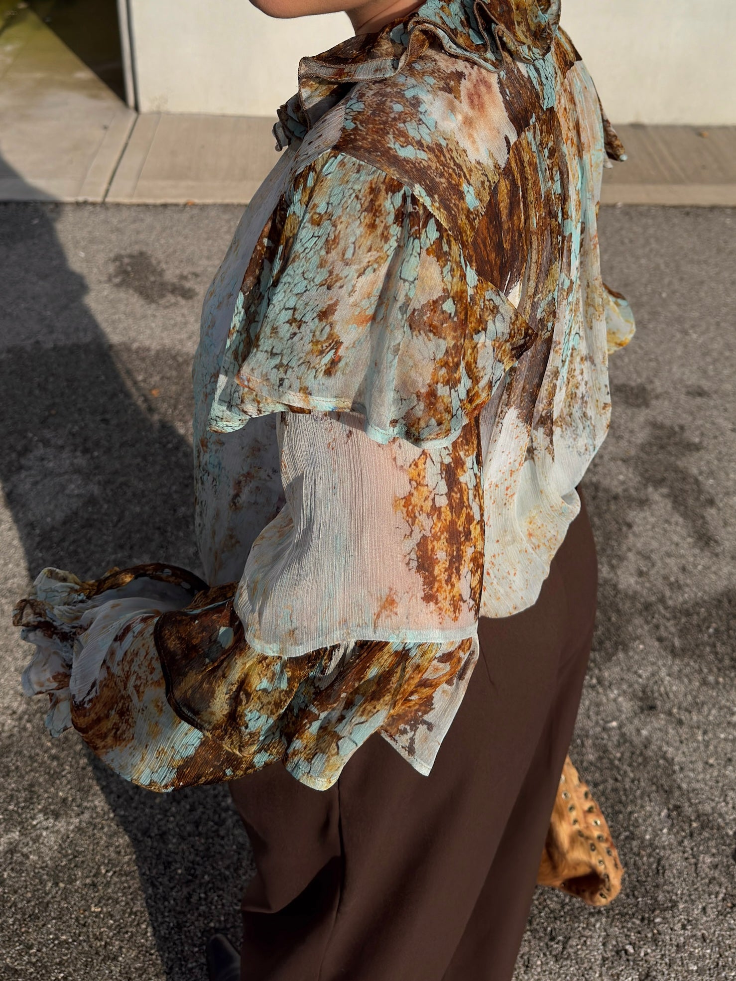 Pure viscose romantic blouse