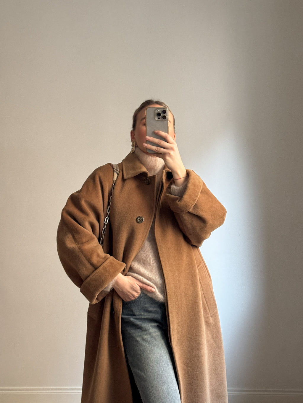 Pure wool camel coat