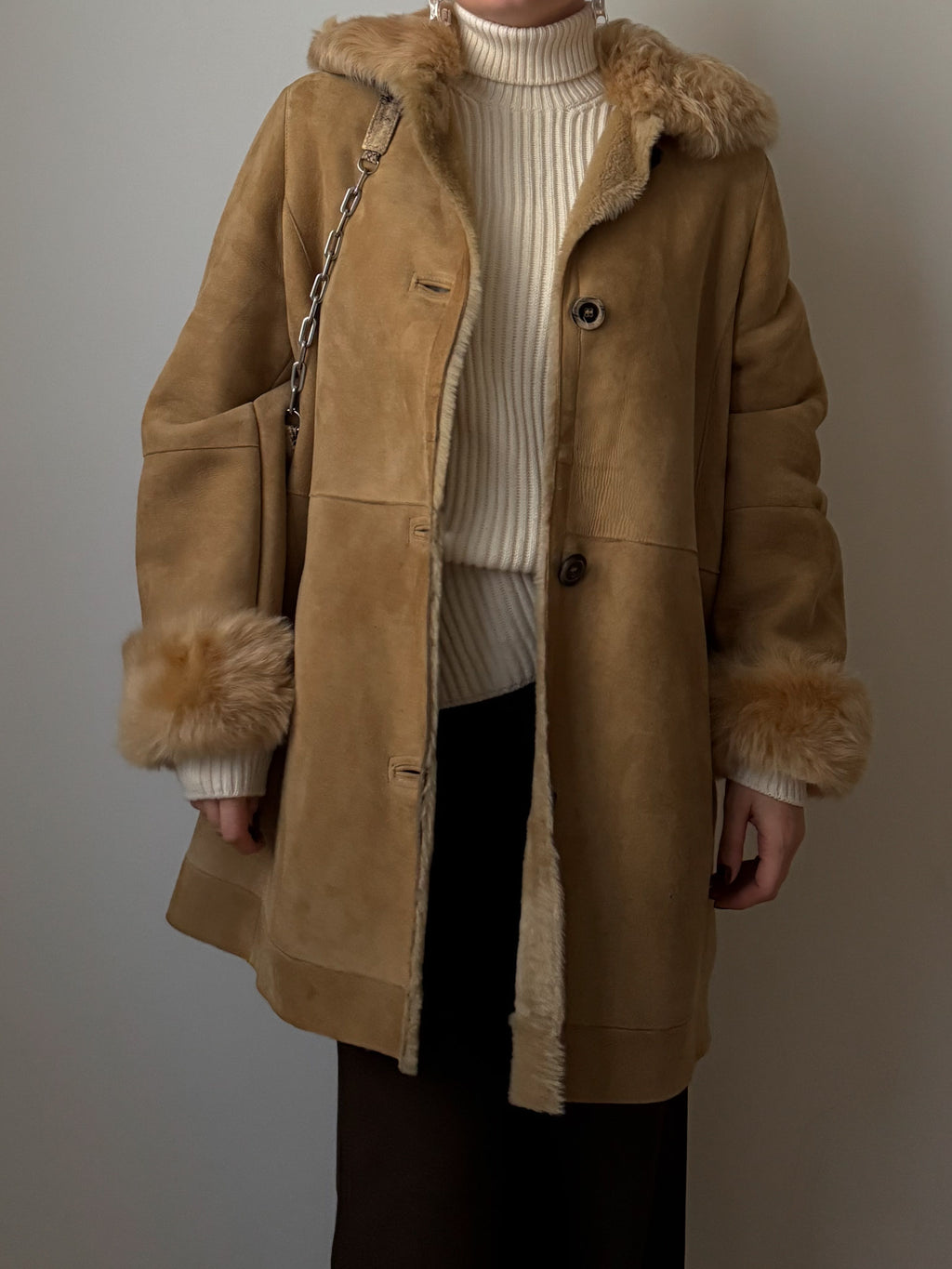 Original shearling biscuit coat