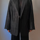 Shantung silk black blazer