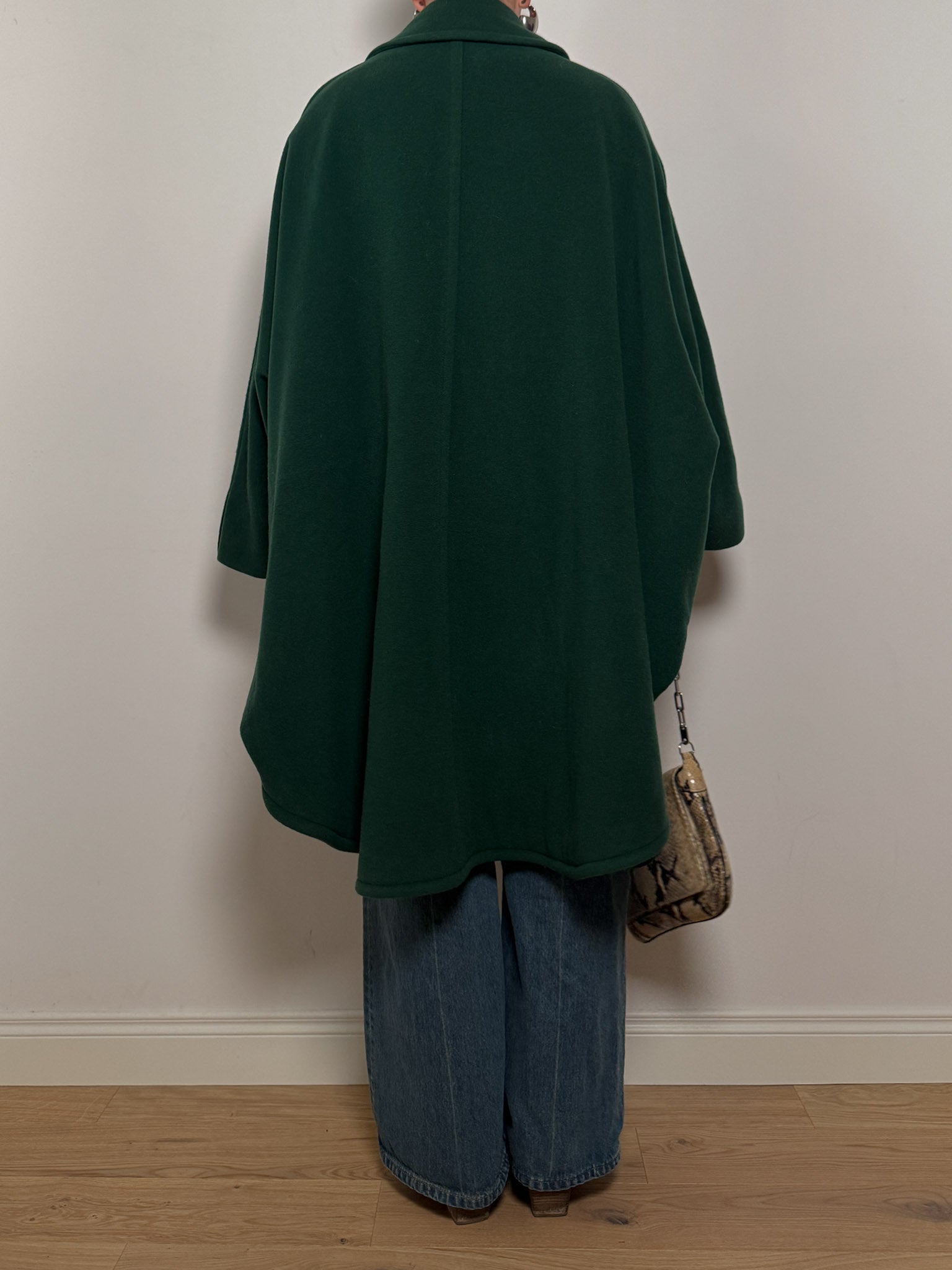Pure wool green cloak