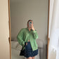 Silk blend green shirt