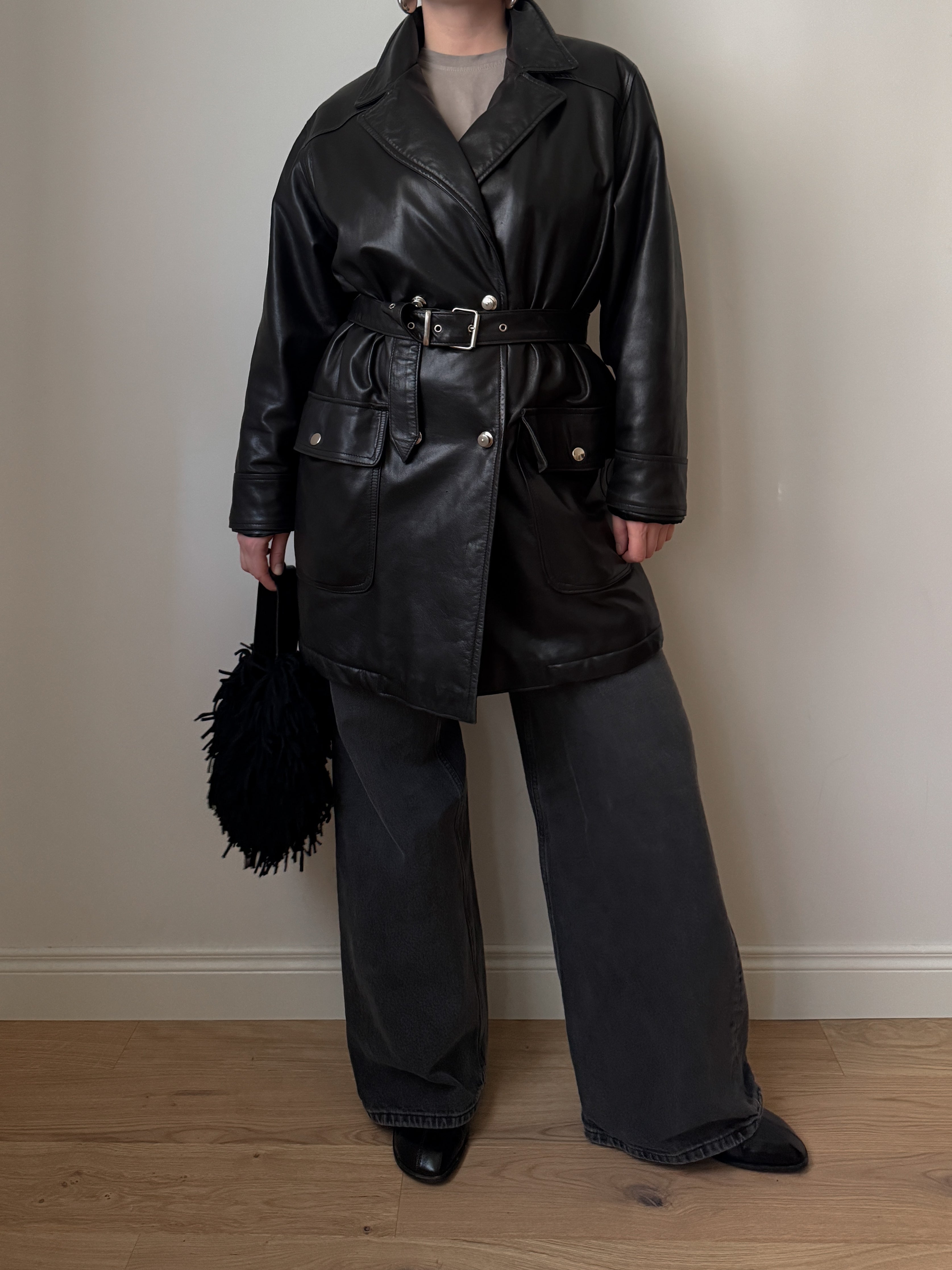 Real leather black jacket