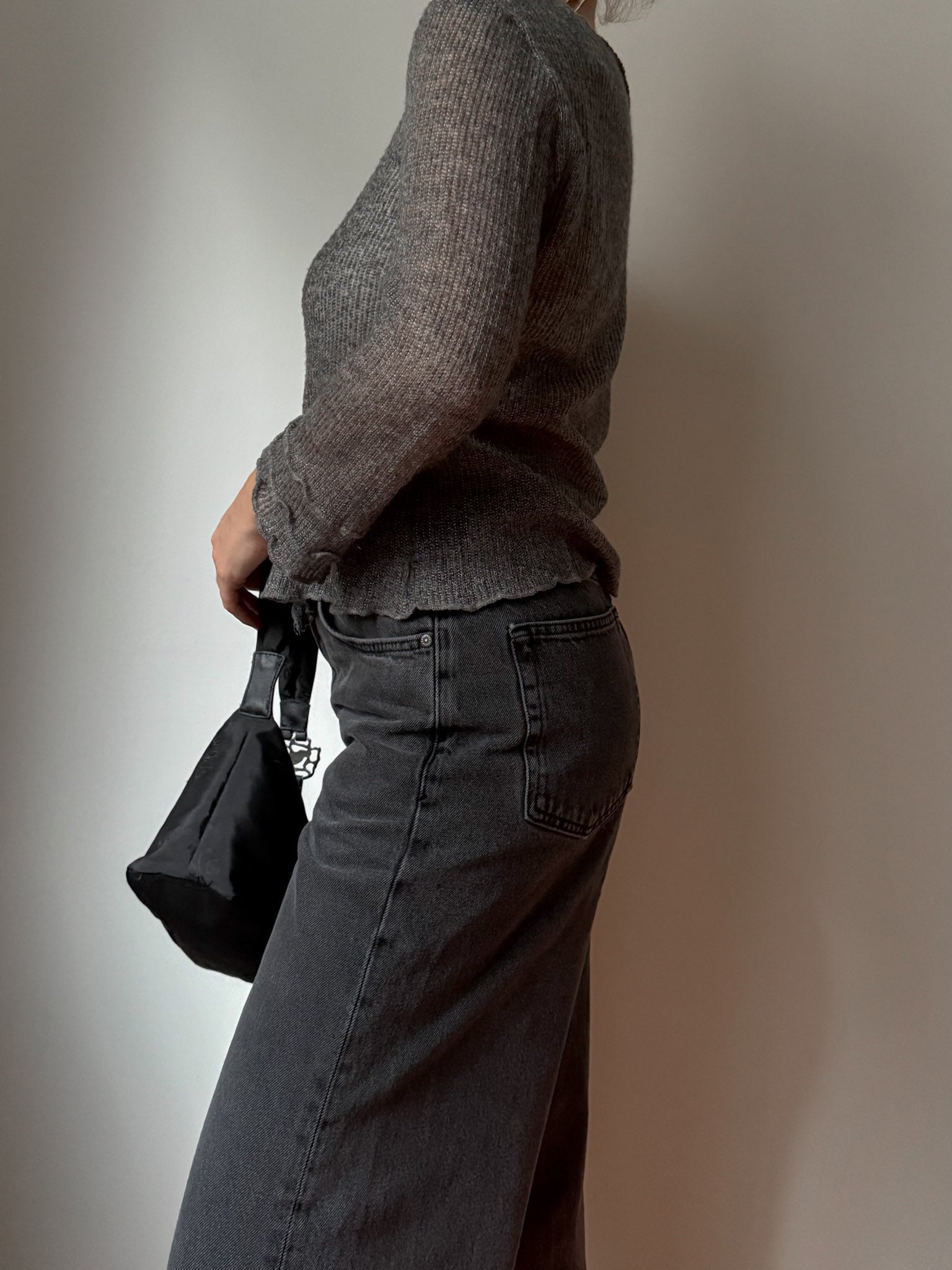 Moschino wool blend grey cardigan