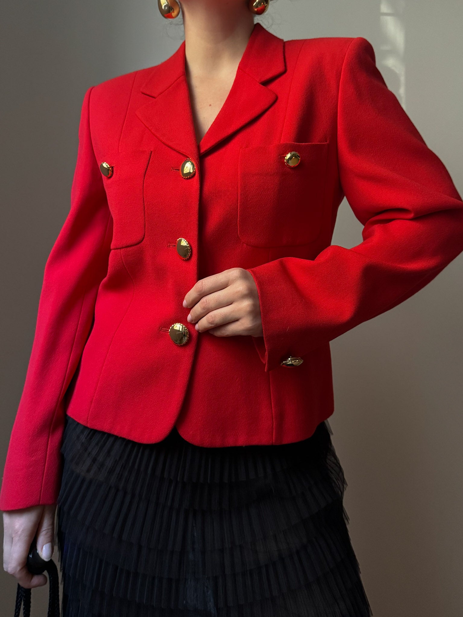 Pure wool red jacket