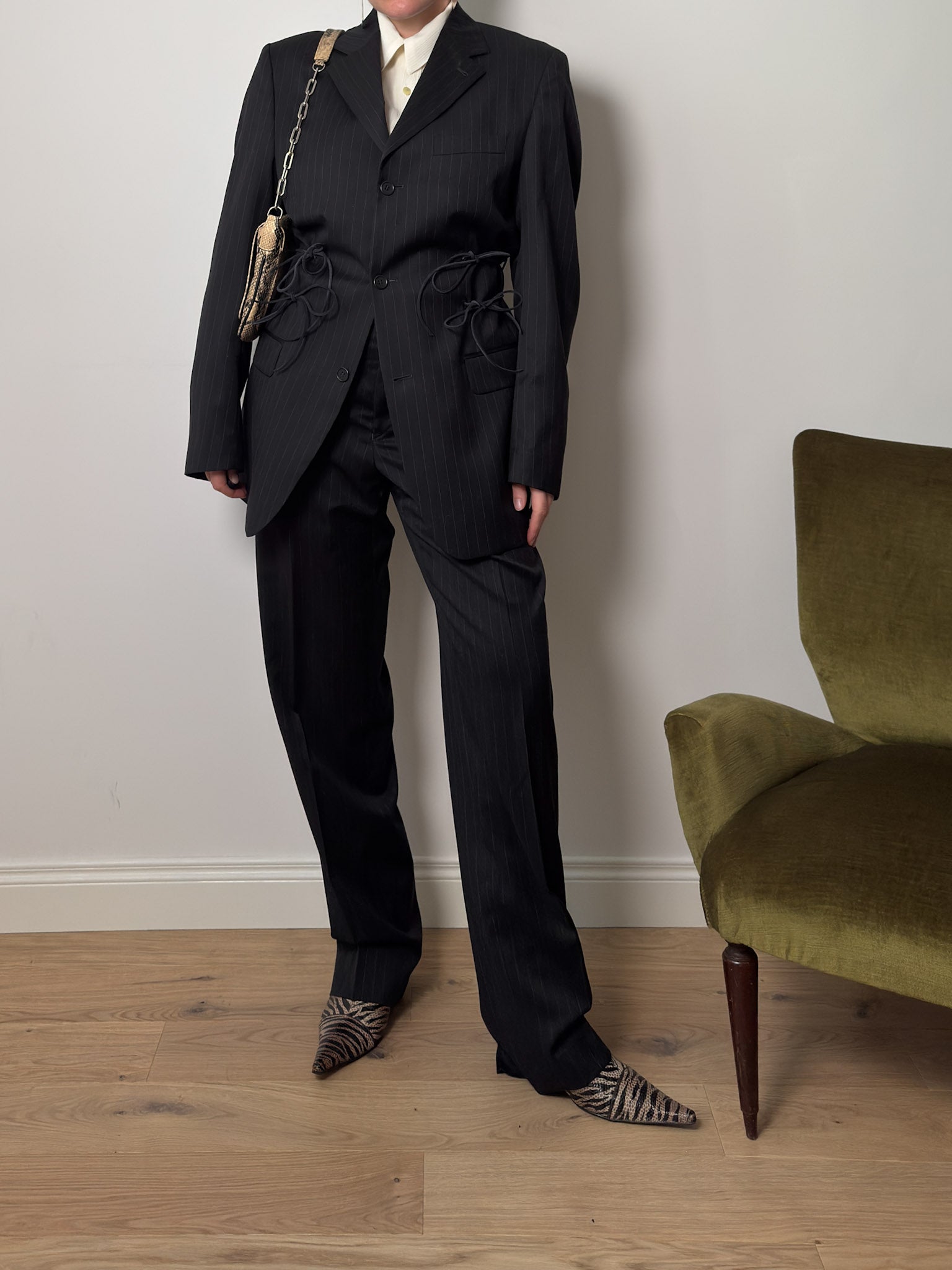 Brando pinstriped grey suit
