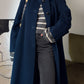 Pure virgin wool blue cobalt coat