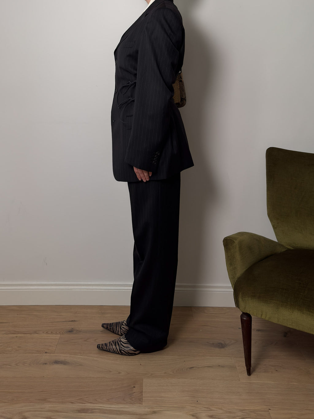 Brando pinstriped grey suit