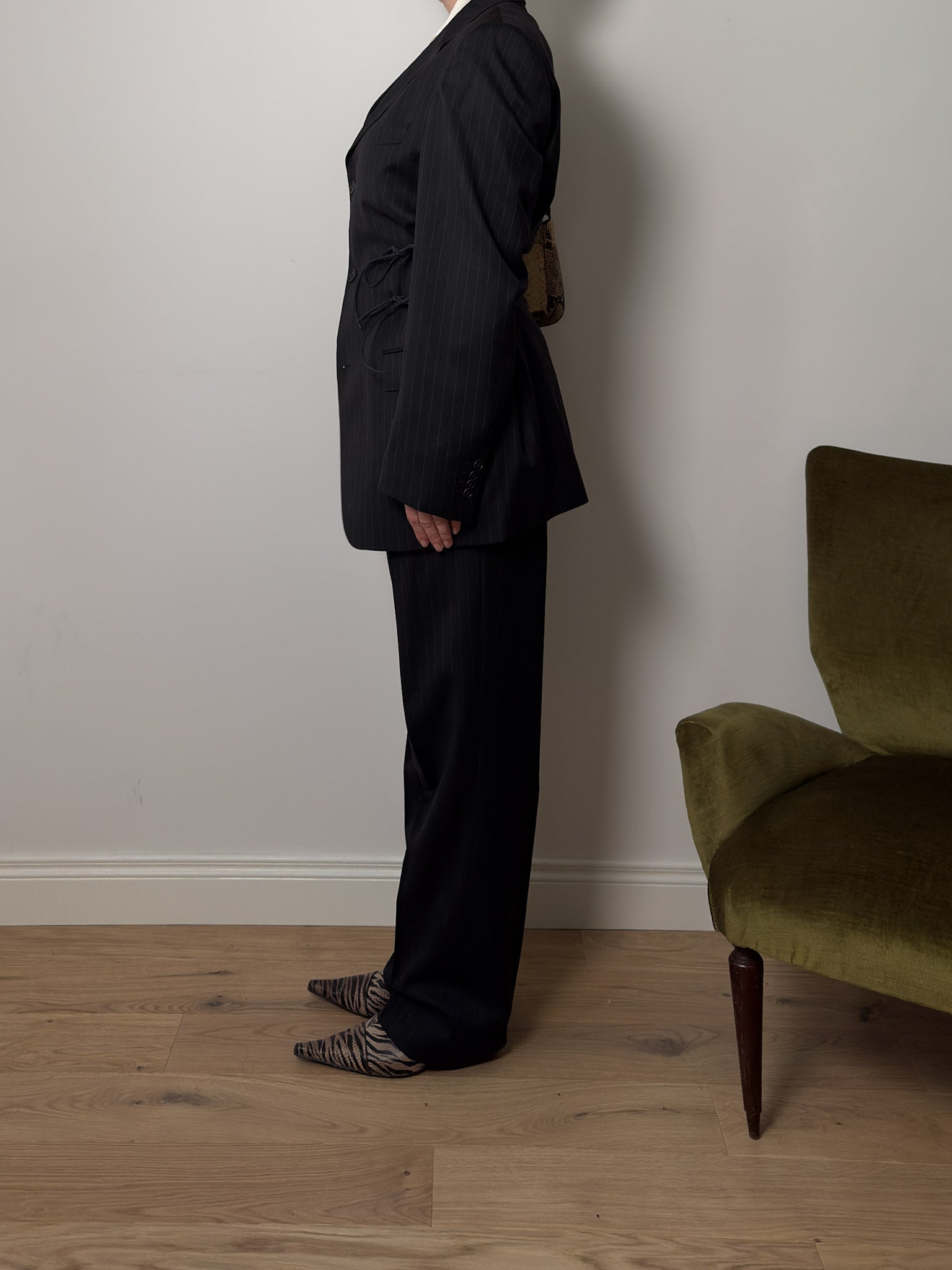 Brando pinstriped grey suit