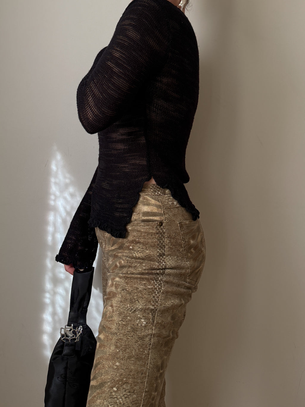 Cotton and viscose black top